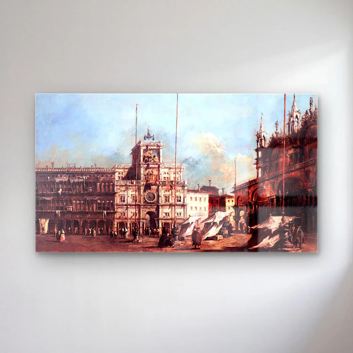 Francesco Guardi – The Torre dell Orologio cam tablo — Francesco Guardi – The Torre dell Orologio — yağlı boya roma