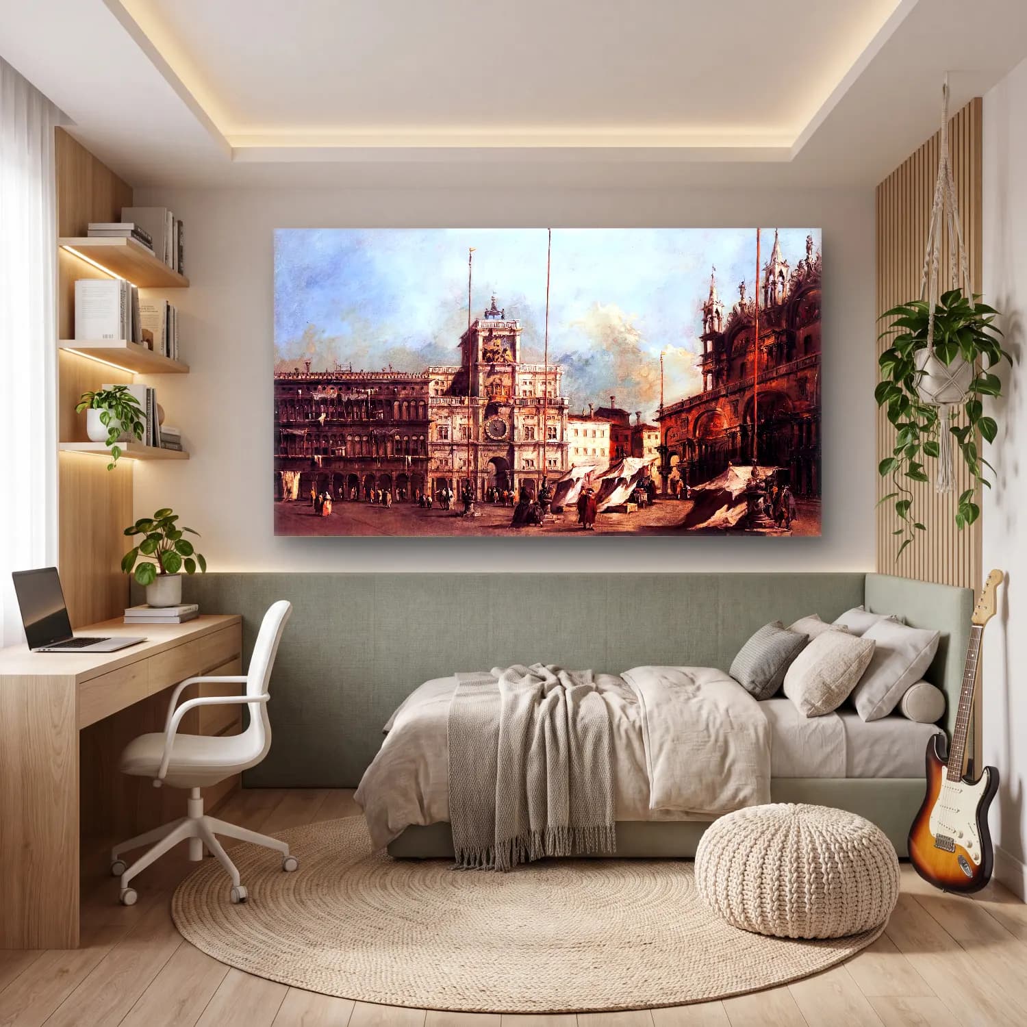 Francesco Guardi – The Torre dell Orologio cam tablo — genç odasında