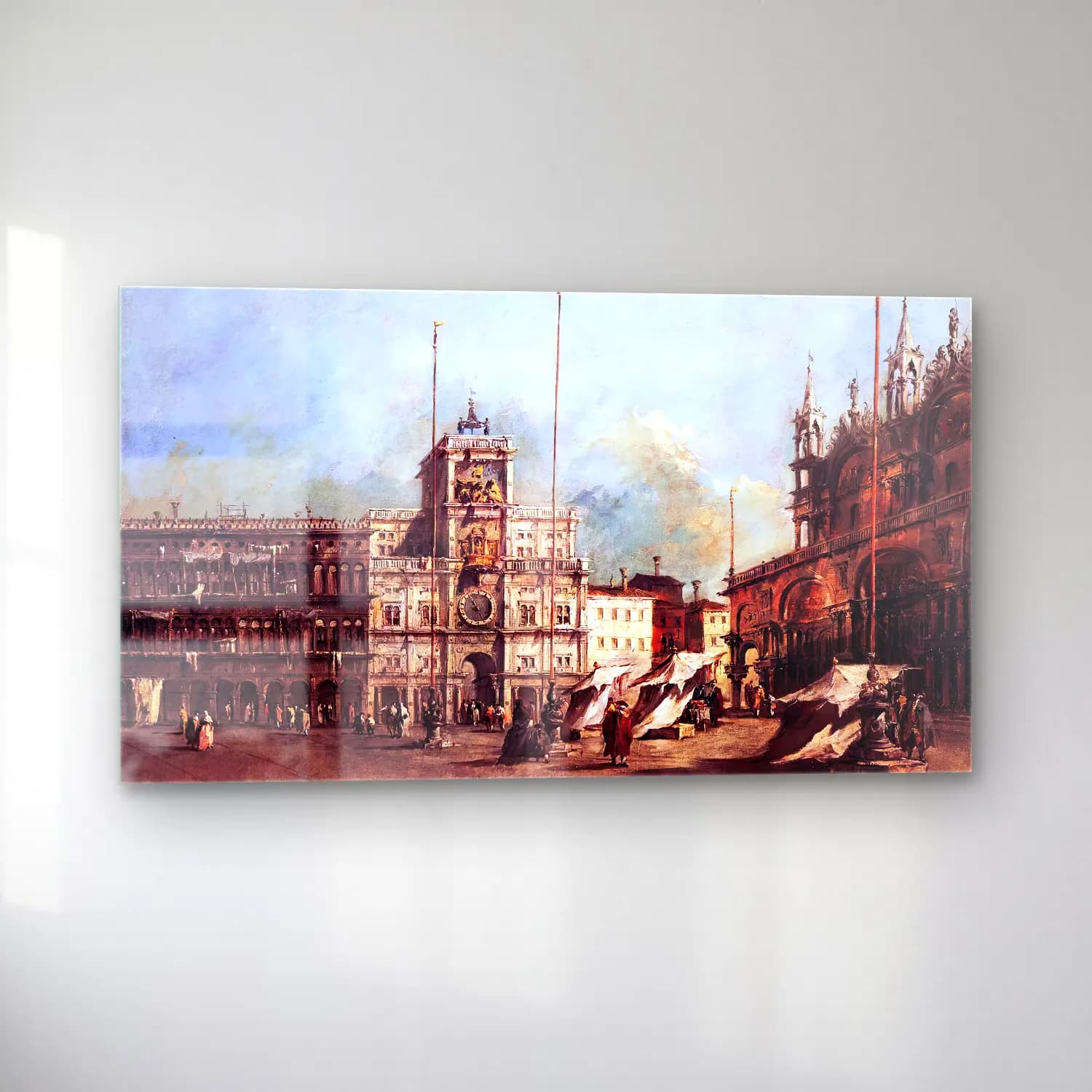 Francesco Guardi – The Torre dell Orologio cam tablo — sol açıdan görünüm
