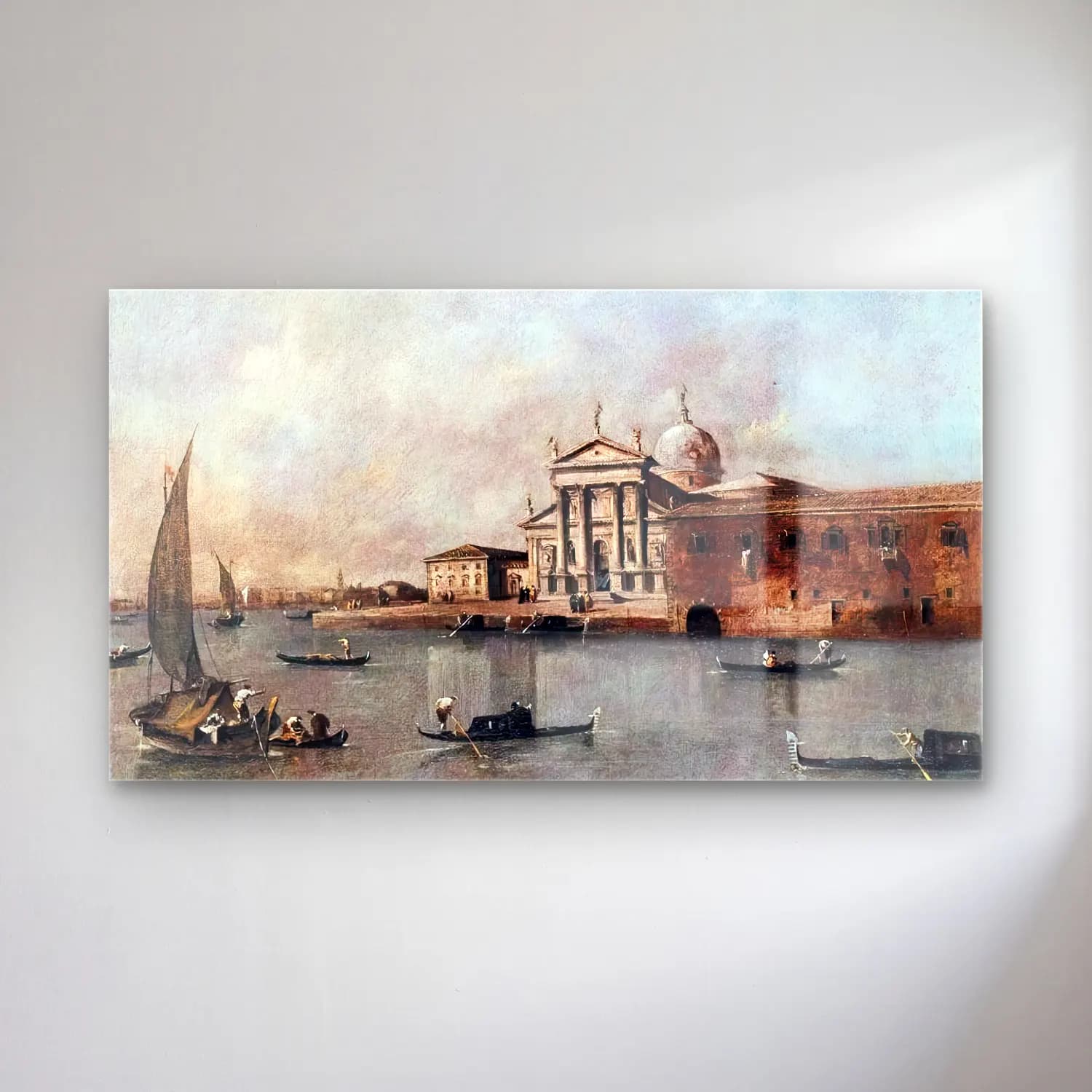 Francesco Guardi – Venice A View of the Church of San Giorgio Maggiore Seen… cam tablo — Francesco Guardi – Venice A View of the Church of San Giorgio Maggiore Seen… — yağlı boya venedik kanalları
