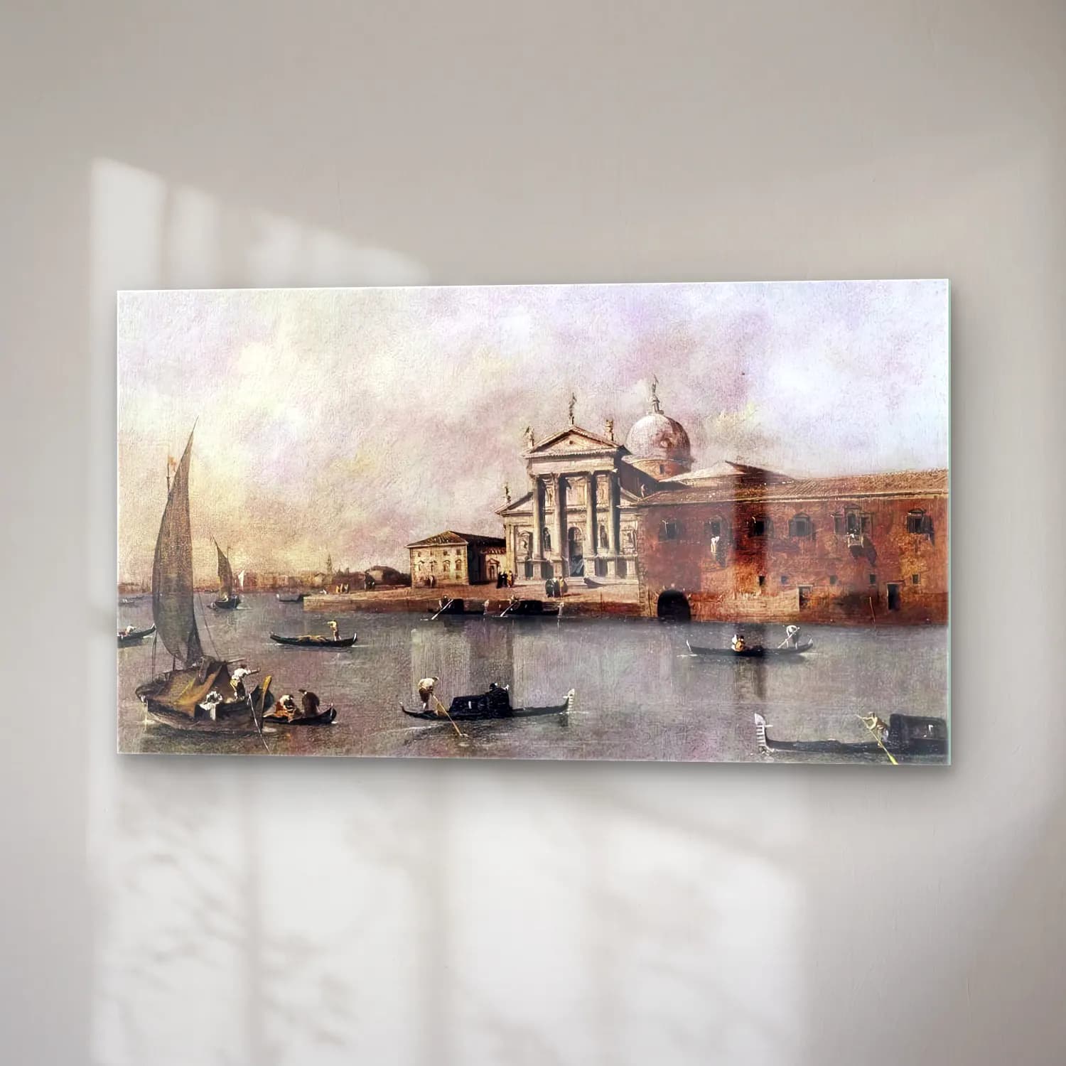Francesco Guardi – Venice A View of the Church of San Giorgio Maggiore Seen… cam tablo — sağ açıdan görünüm