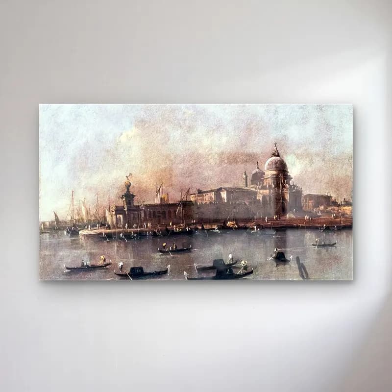 Francesco Guardi – Venice A View of the Entrance to the Grand Canal cam tablo — Francesco Guardi – Venice A View of the Entrance to the Grand Canal — suluboya venedik kanalları