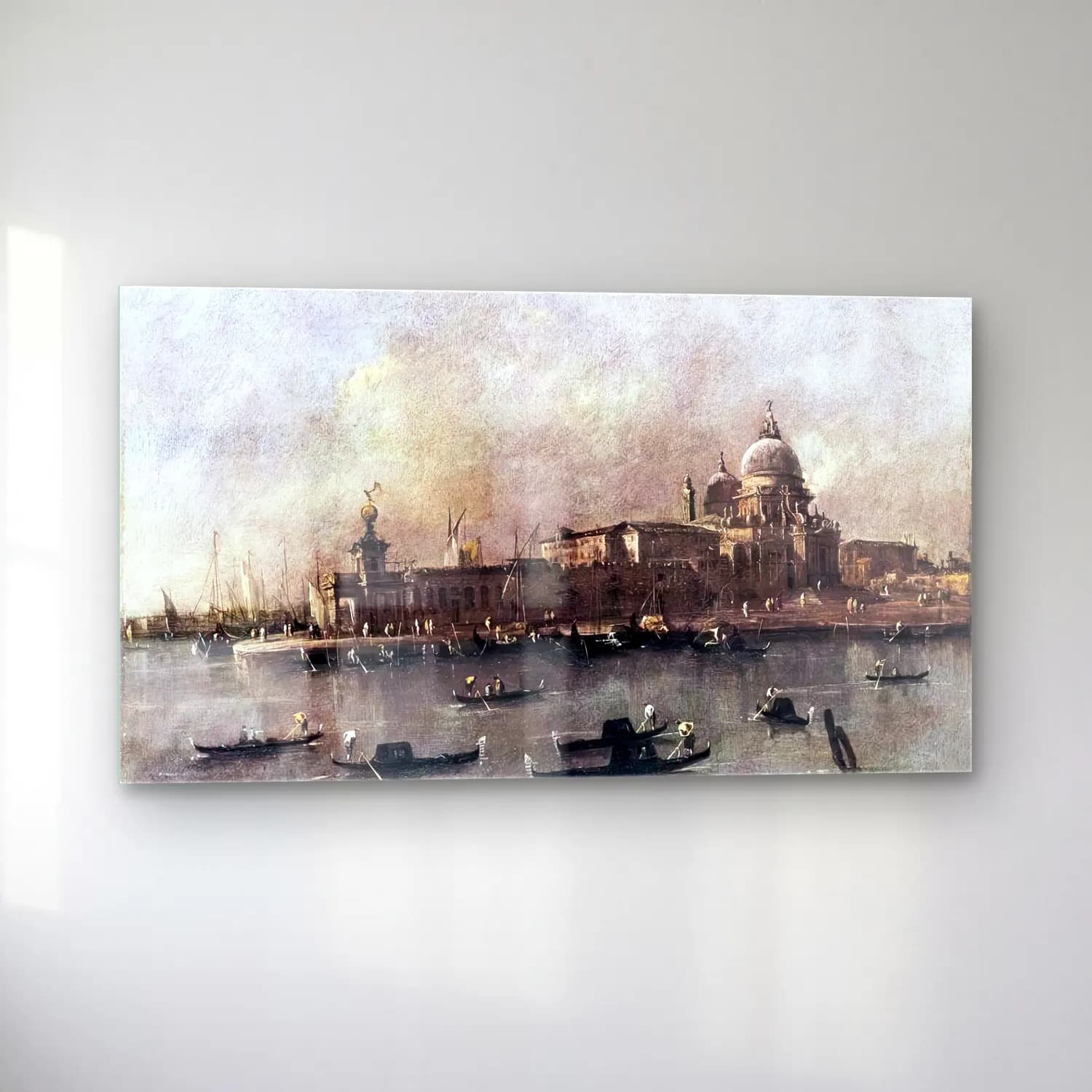 Francesco Guardi – Venice A View of the Entrance to the Grand Canal cam tablo — sol açıdan görünüm