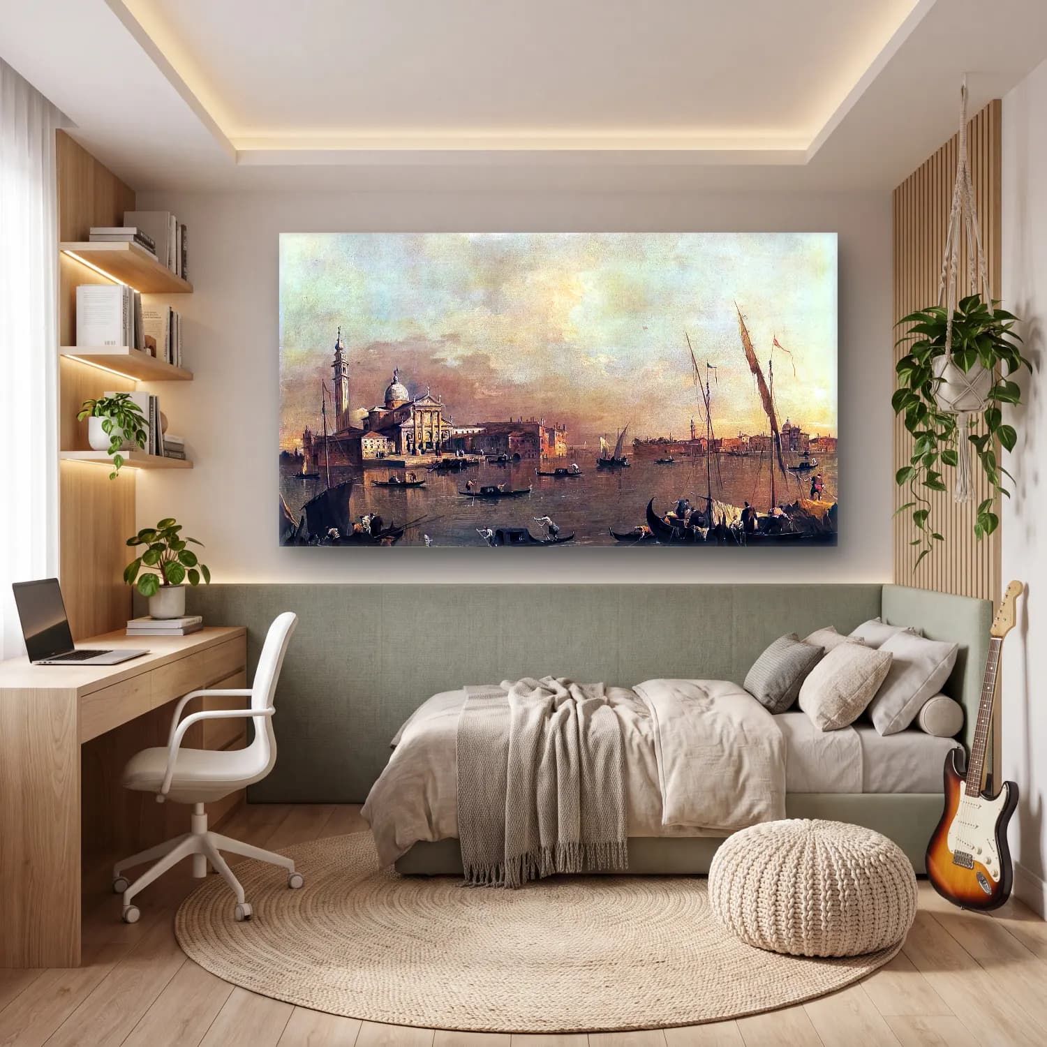 Francesco Guardi – Venice San Giorgio Maggiore cam tablo — genç odasında