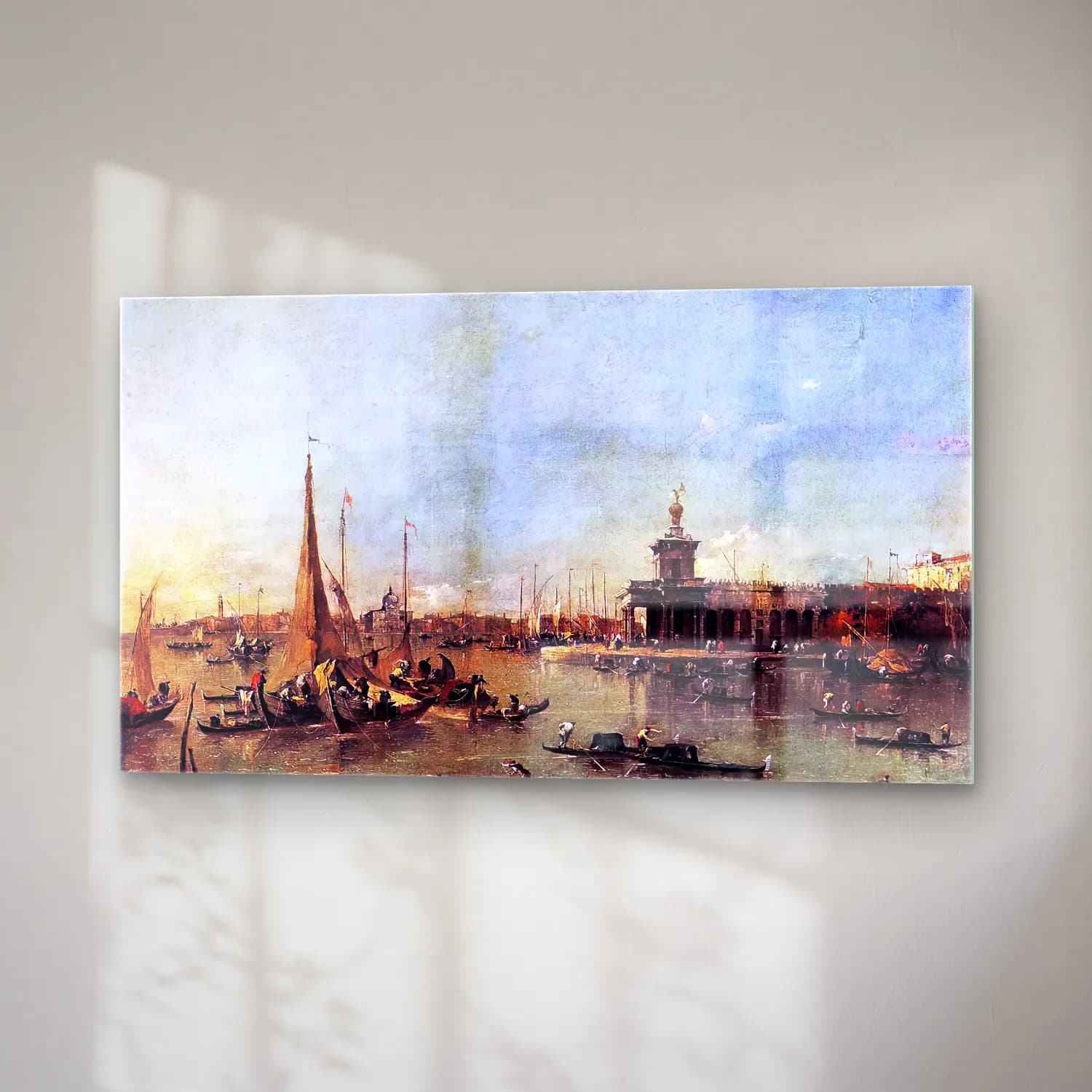 Francesco Guardi – Venice The Dogana with the Giudecca cam tablo — sağ açıdan görünüm