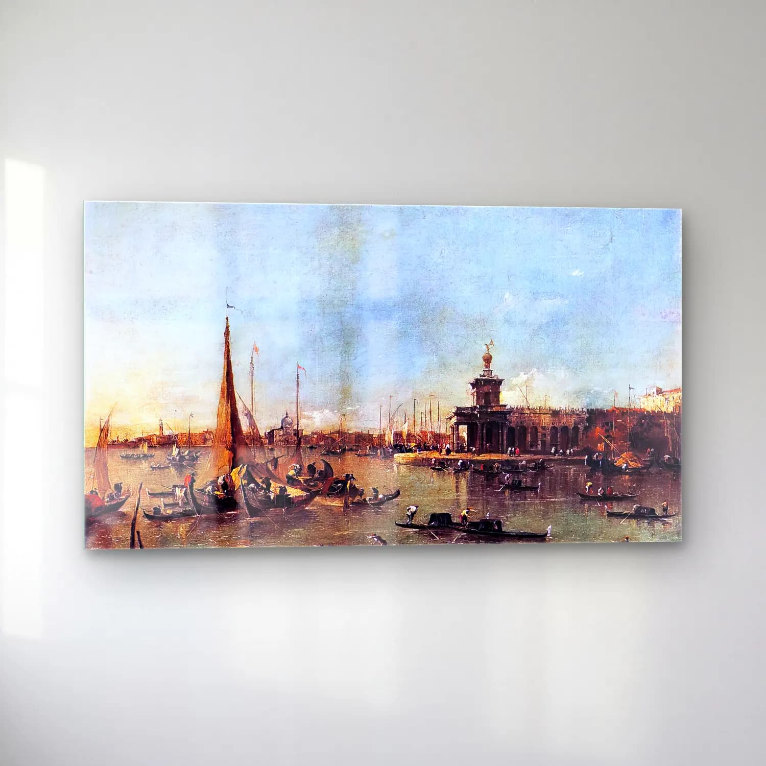 Francesco Guardi – Venice The Dogana with the Giudecca cam tablo — sol açıdan görünüm