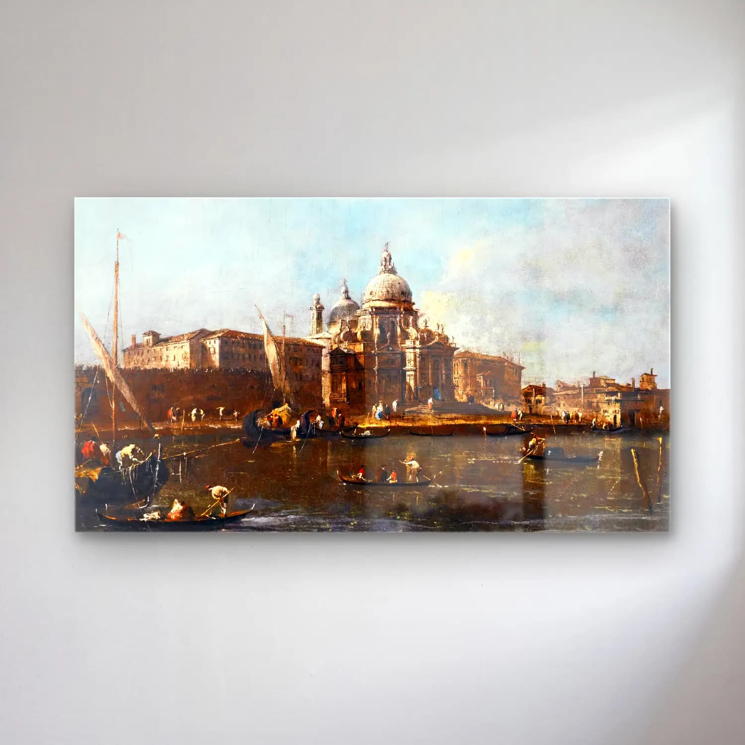 Francesco Guardi – View of Santa Maria della Salute Looking West cam tablo — Francesco Guardi – View of Santa Maria della Salute Looking West — yağlı boya venedik kanalları