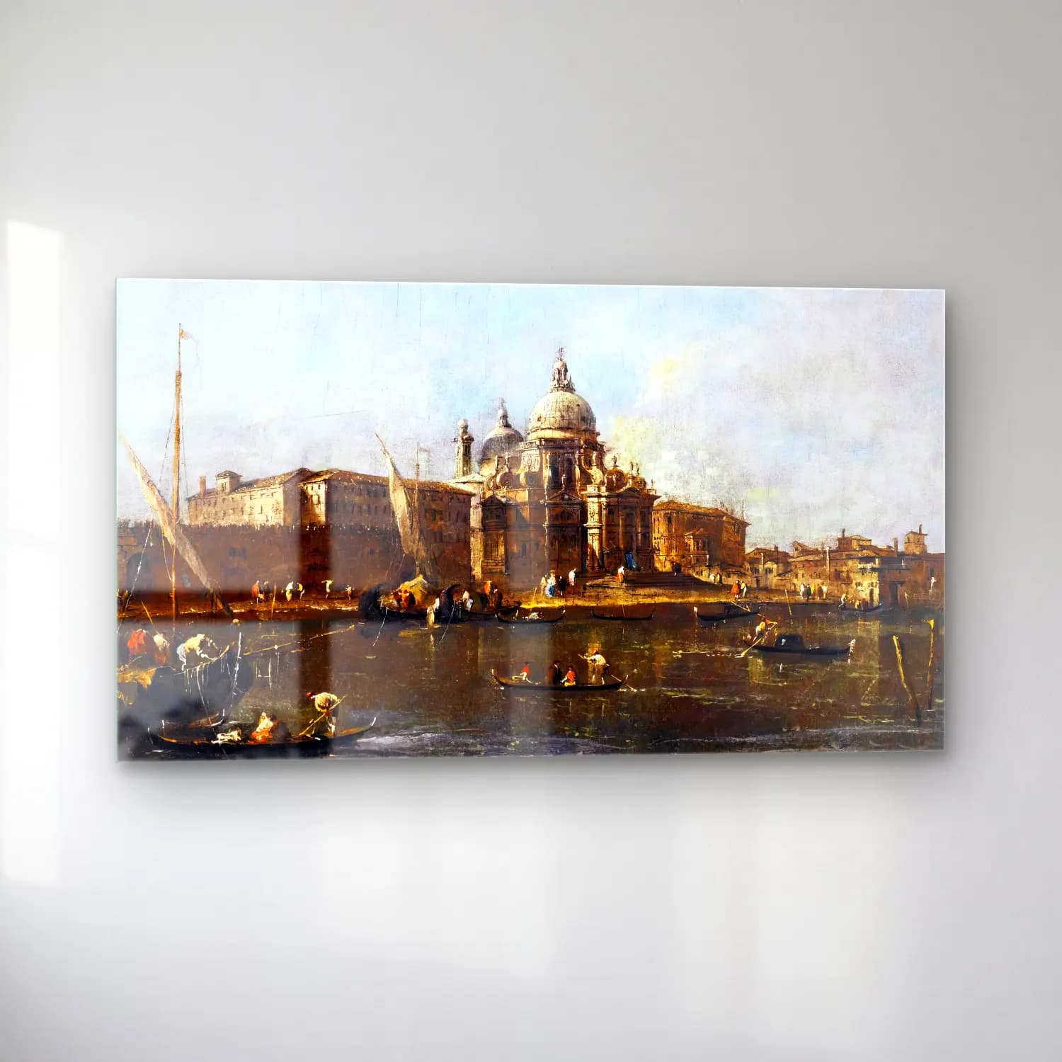 Francesco Guardi – View of Santa Maria della Salute Looking West cam tablo — sol açıdan görünüm