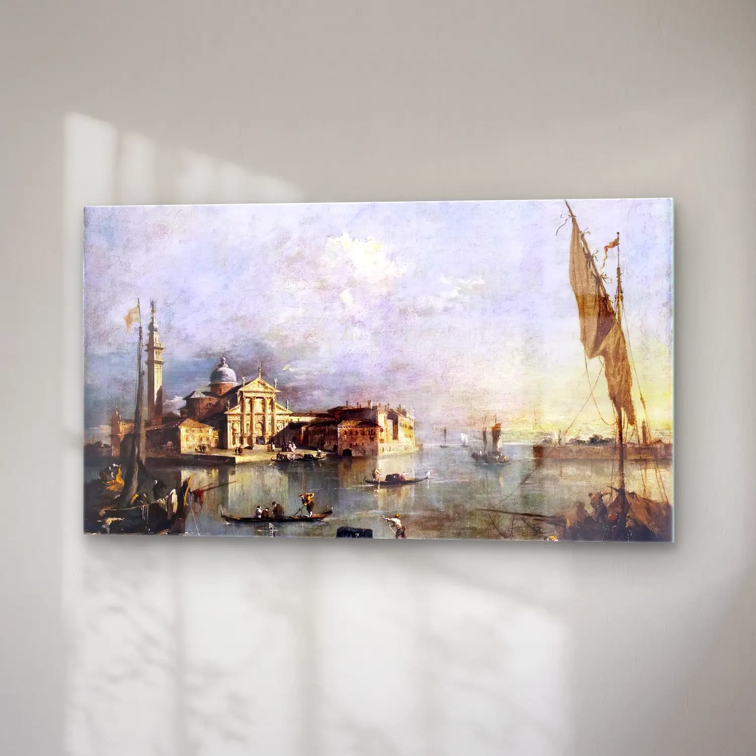 Francesco Guardi – View of the Island of San Giorgio Maggiore cam tablo — sağ açıdan görünüm