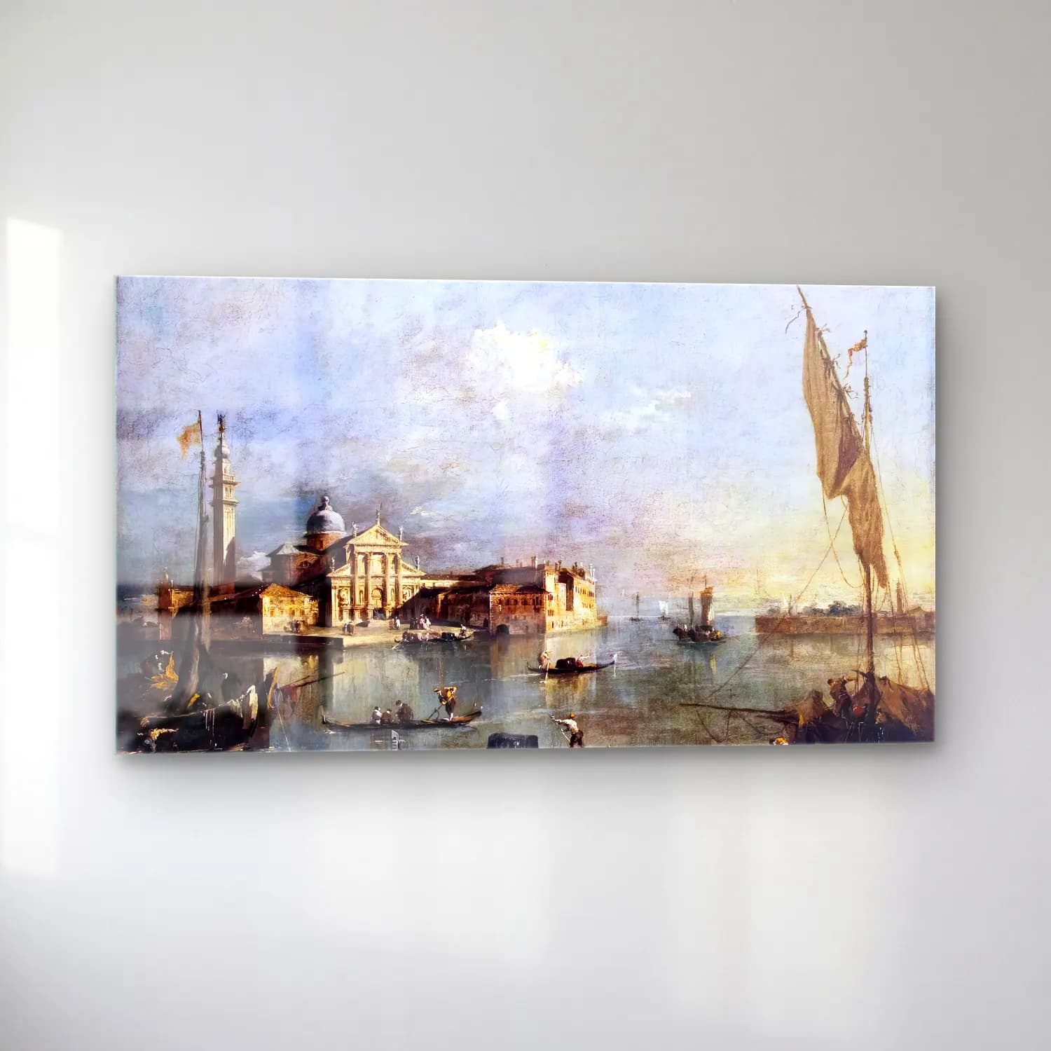 Francesco Guardi – View of the Island of San Giorgio Maggiore cam tablo — sol açıdan görünüm