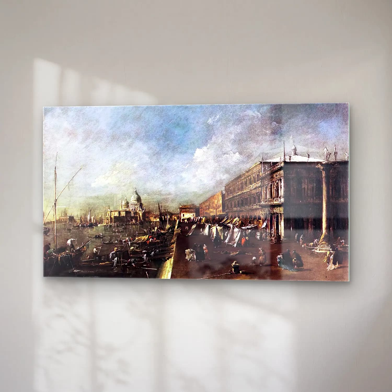 Francesco Guardi – View of the Molo towards the Santa Maria della Salute cam tablo — sağ açıdan görünüm