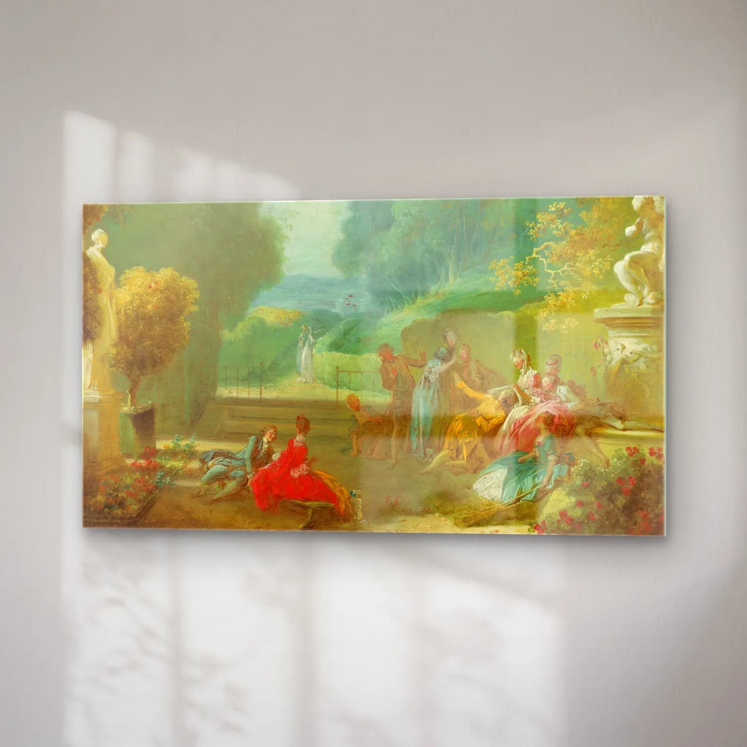 Jean-Honoré Fragonard – A Game of Hot Cockles cam tablo — sağ açıdan görünüm