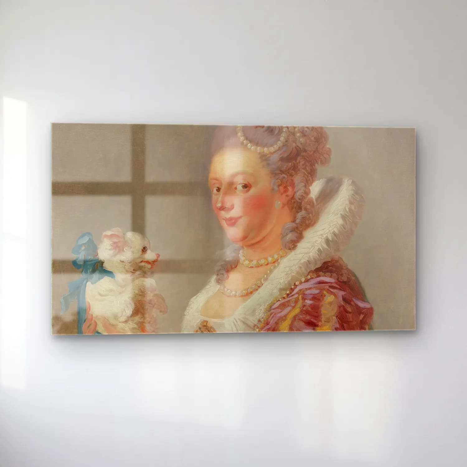 Jean-Honoré Fragonard – A Woman with a Dog cam tablo — sol açıdan görünüm