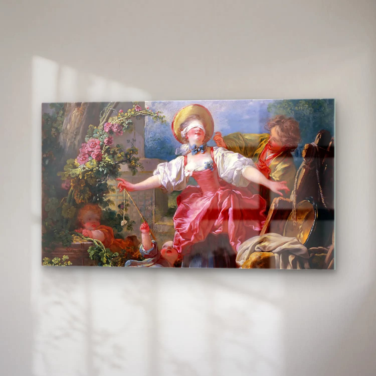 Jean-Honoré Fragonard – Blind Mans Bluff cam tablo — sağ açıdan görünüm