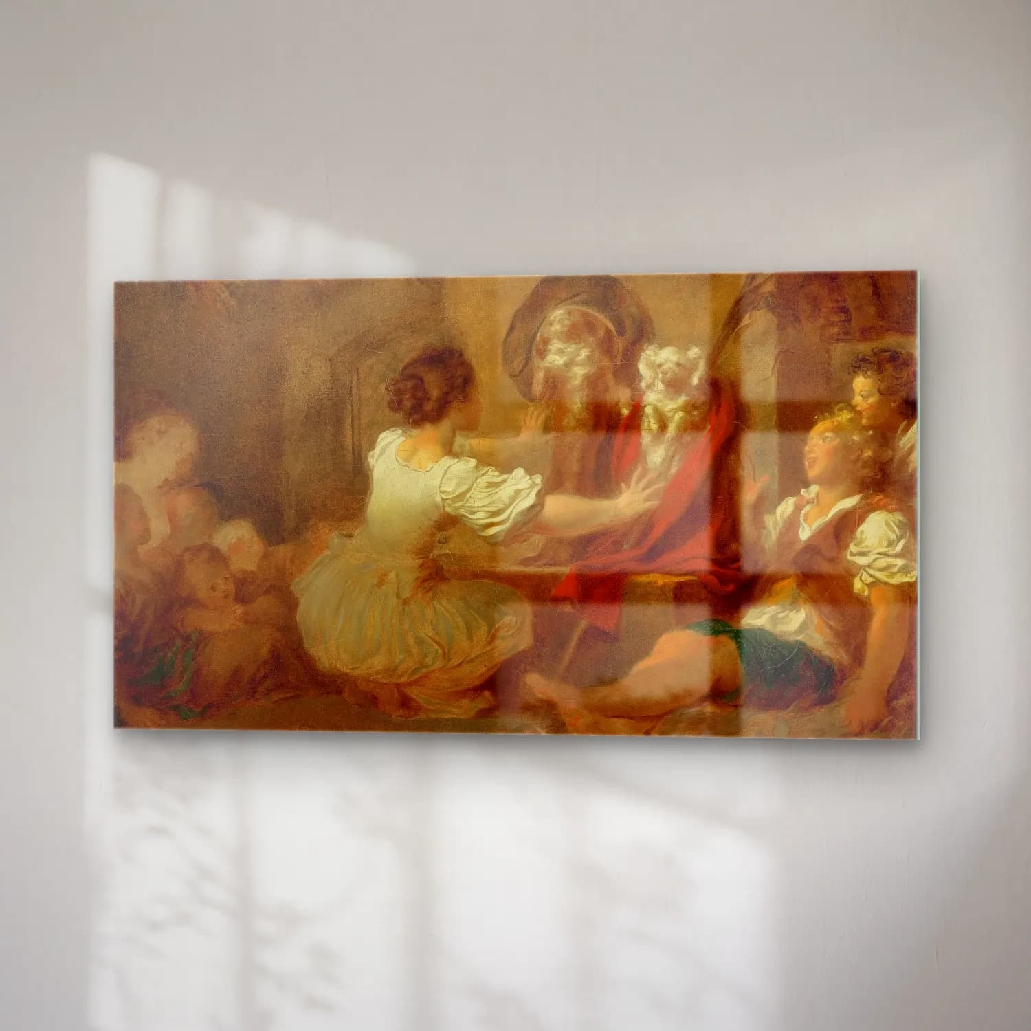 Jean-Honoré Fragonard – Education is Everything cam tablo — sağ açıdan görünüm