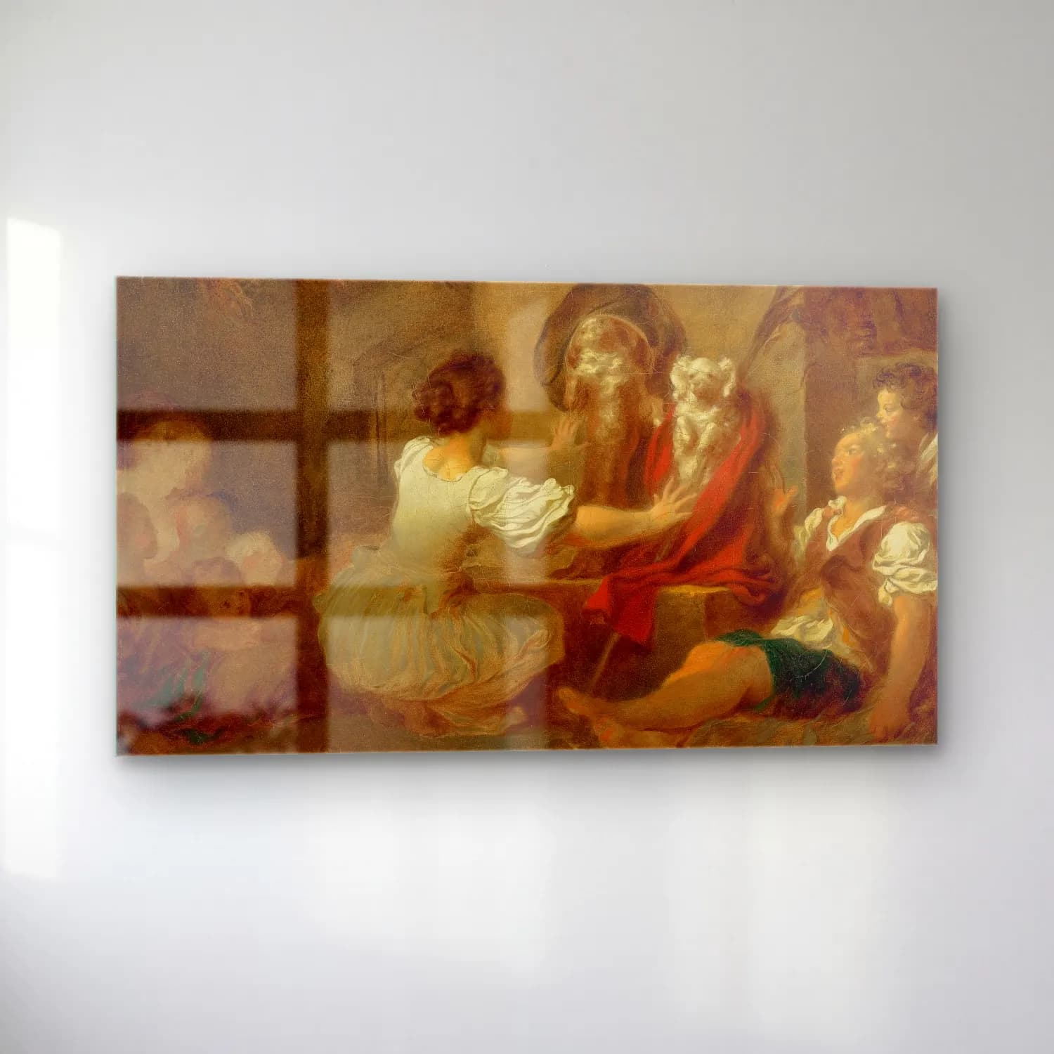 Jean-Honoré Fragonard – Education is Everything cam tablo — sol açıdan görünüm