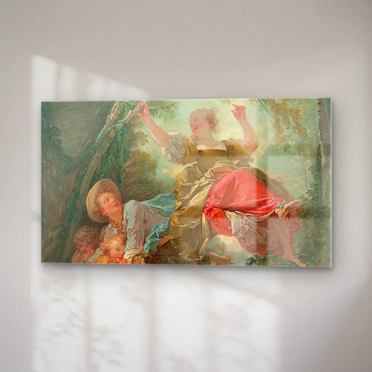 Jean-Honoré Fragonard – Fragonard The See Saw cam tablo — sağ açıdan görünüm