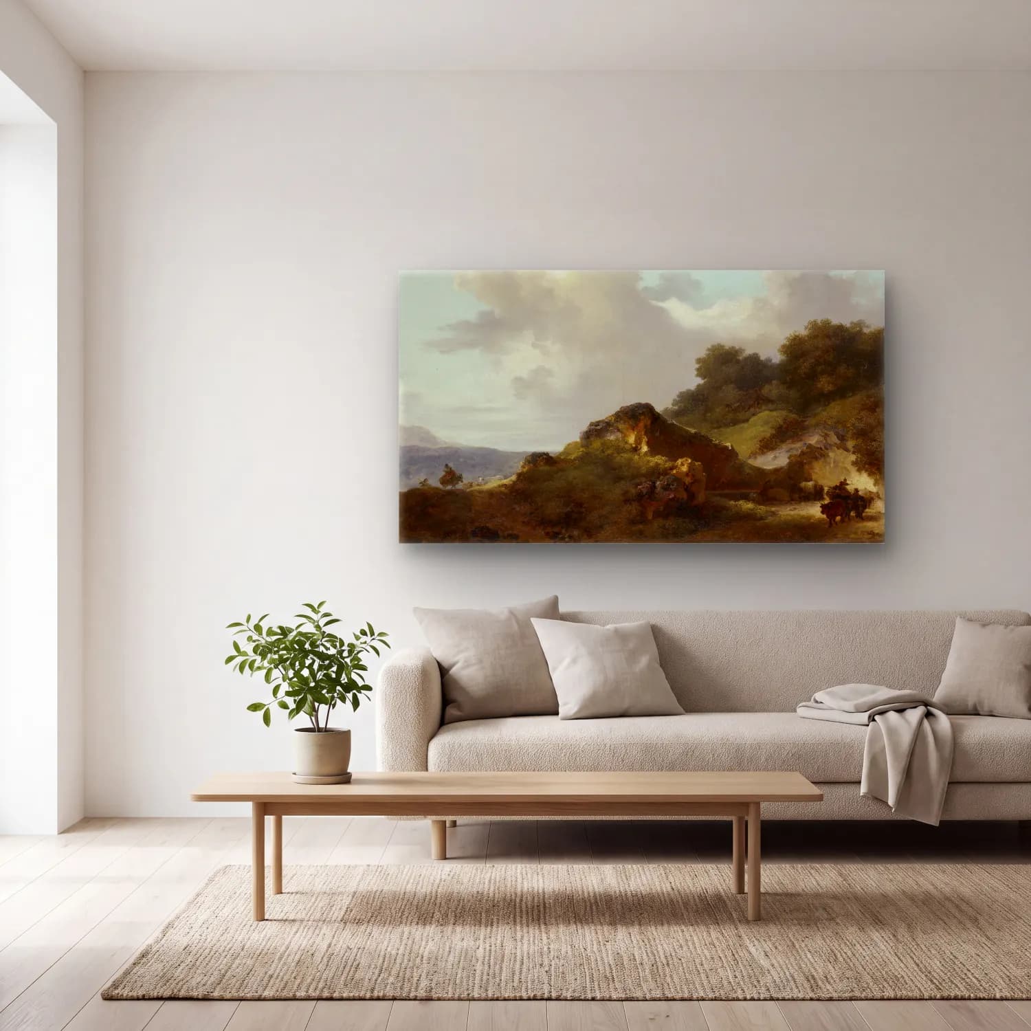 Jean-Honoré Fragonard – Fragonard, Jean-Honoré-Le Rocher-Lyon, MBA cam tablo — açık renk salonda