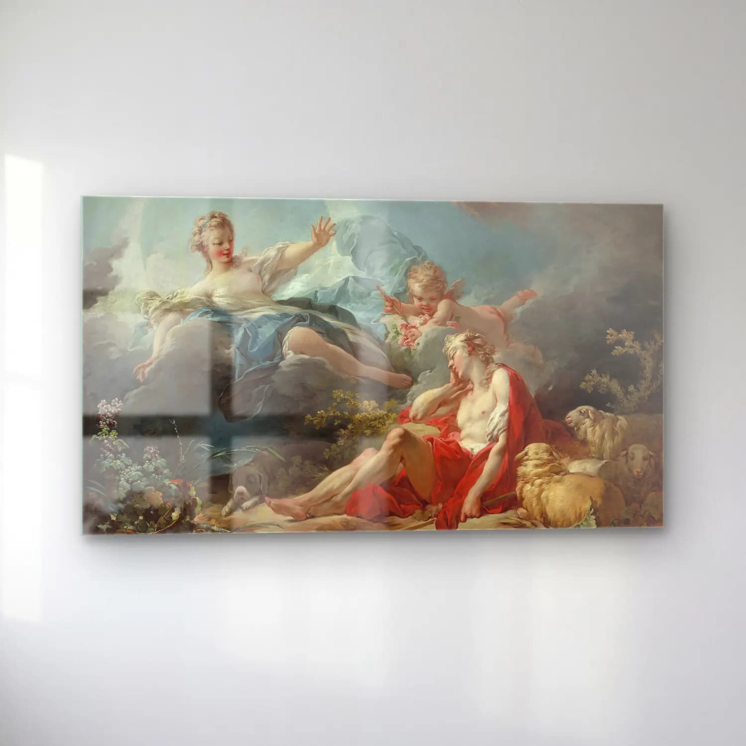 Jean-Honoré Fragonard – Jean Honoré Fragonard Diana and Endymion cam tablo — sol açıdan görünüm