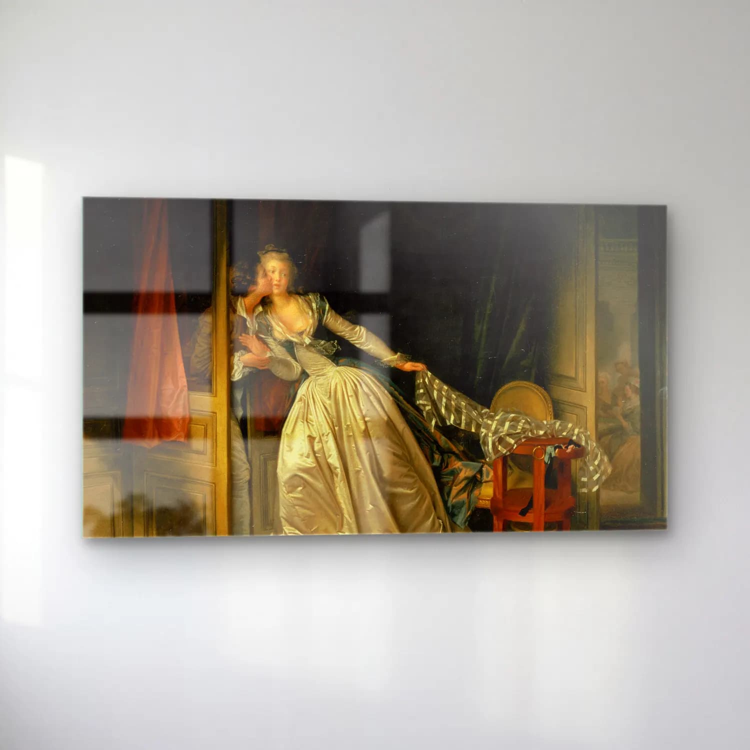 Jean-Honoré Fragonard – Jean-Honoré Fragonard The Stolen Kiss cam tablo — sol açıdan görünüm