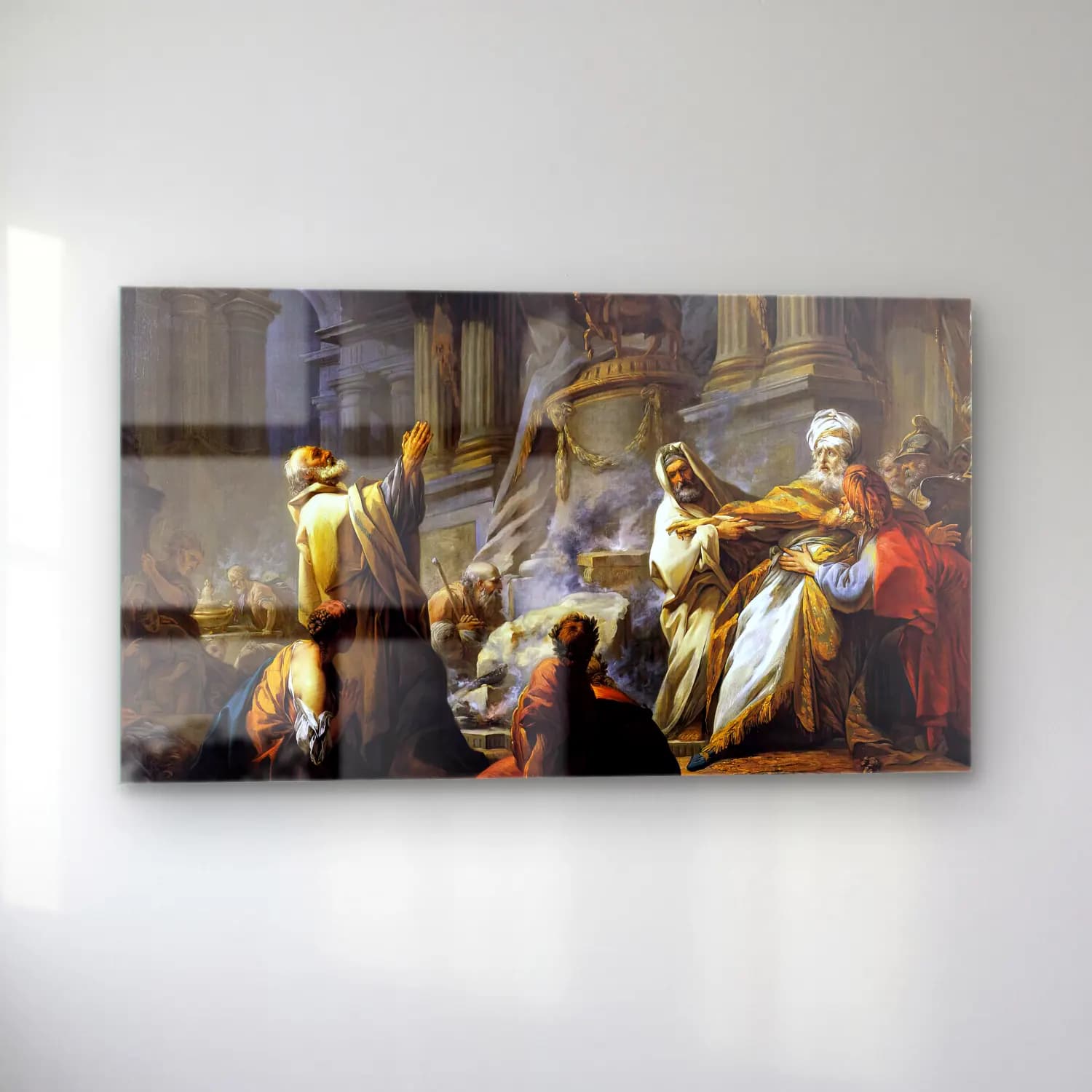 Jean-Honoré Fragonard – Jeroboam Offering Sacrifice for the Idol cam tablo — sol açıdan görünüm