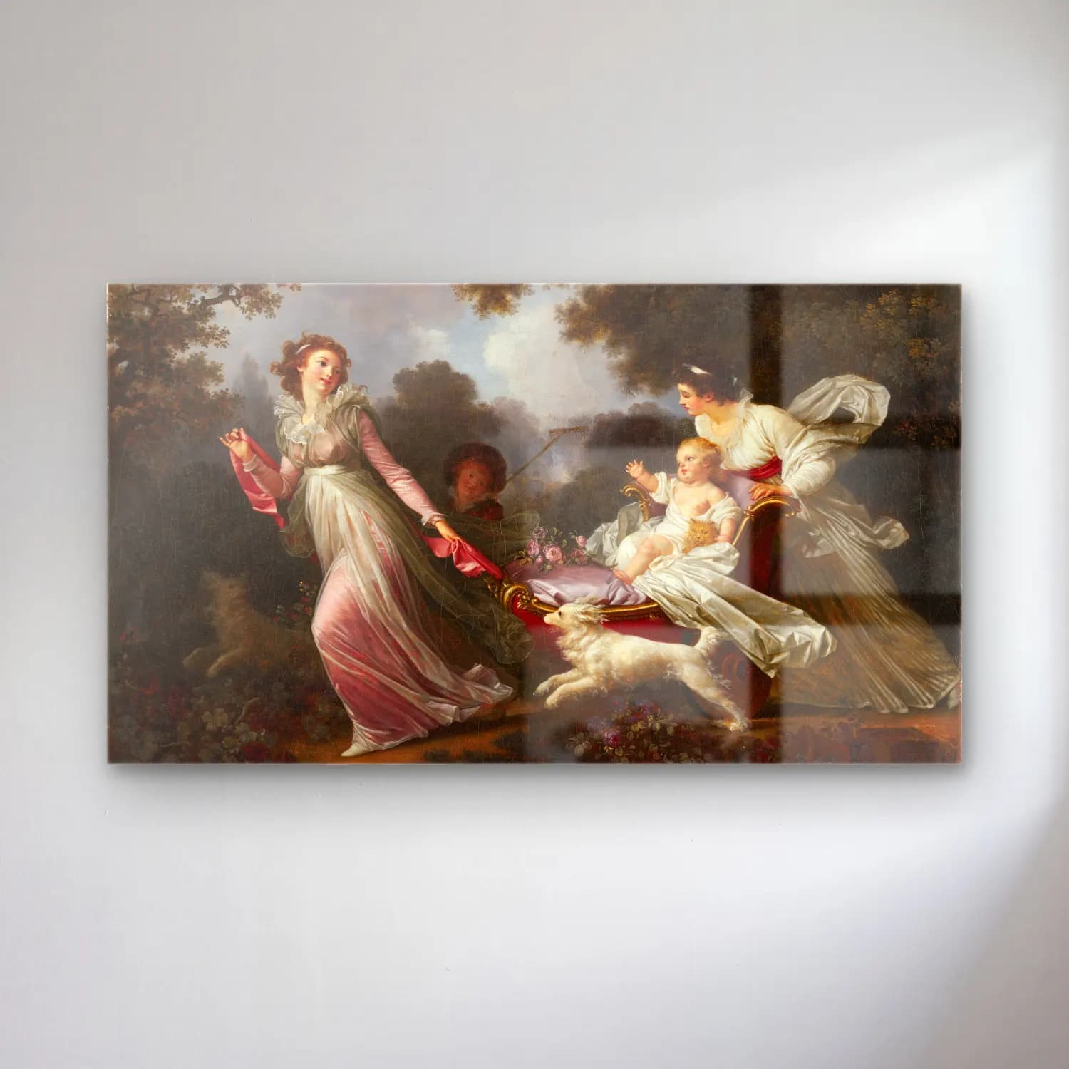 Jean-Honoré Fragonard – The Beloved Child cam tablo — Jean-Honoré Fragonard – The Beloved Child — yağlı boya anne ve çocuk