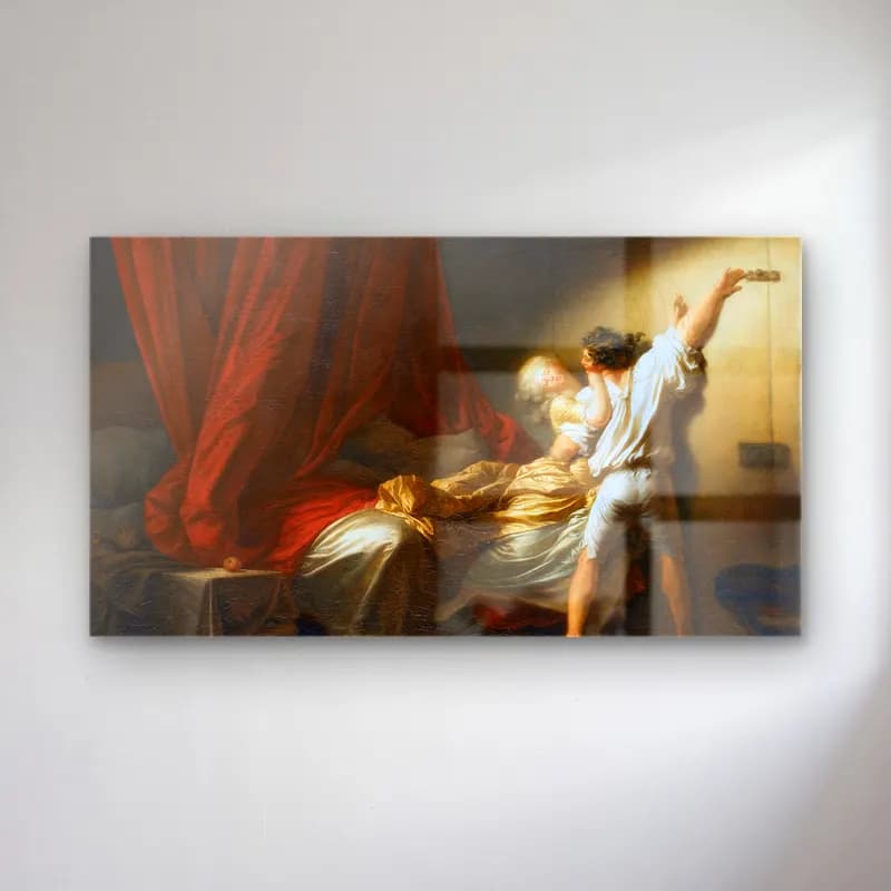 Jean-Honoré Fragonard – The Bolt cam tablo — Jean-Honoré Fragonard – The Bolt — yağlı boya aşıklar
