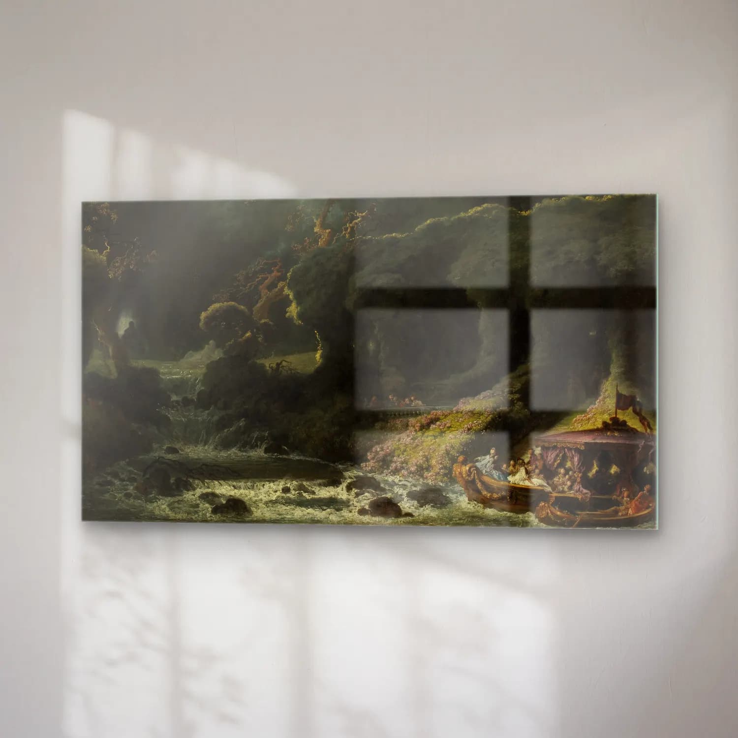 Jean-Honoré Fragonard – The Isle of Love cam tablo — sağ açıdan görünüm