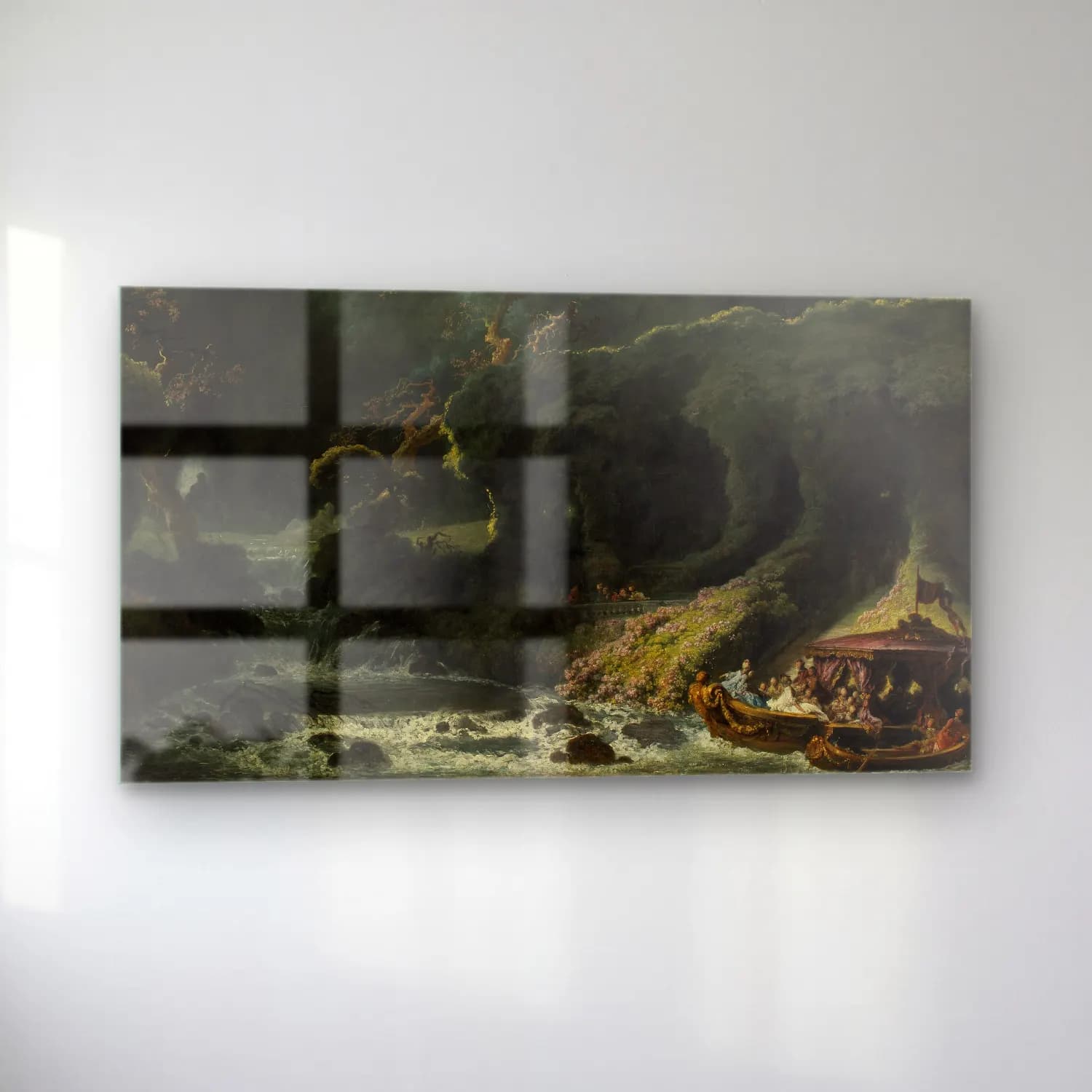Jean-Honoré Fragonard – The Isle of Love cam tablo — sol açıdan görünüm