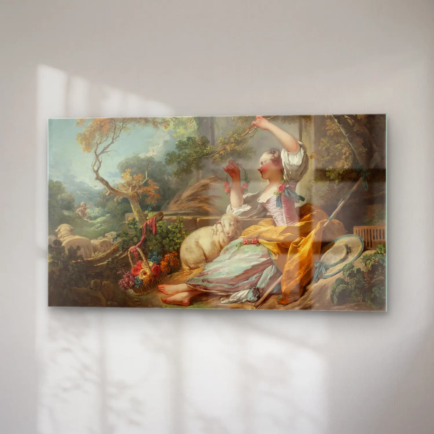 Jean-Honoré Fragonard – The Shepherdess cam tablo — sağ açıdan görünüm