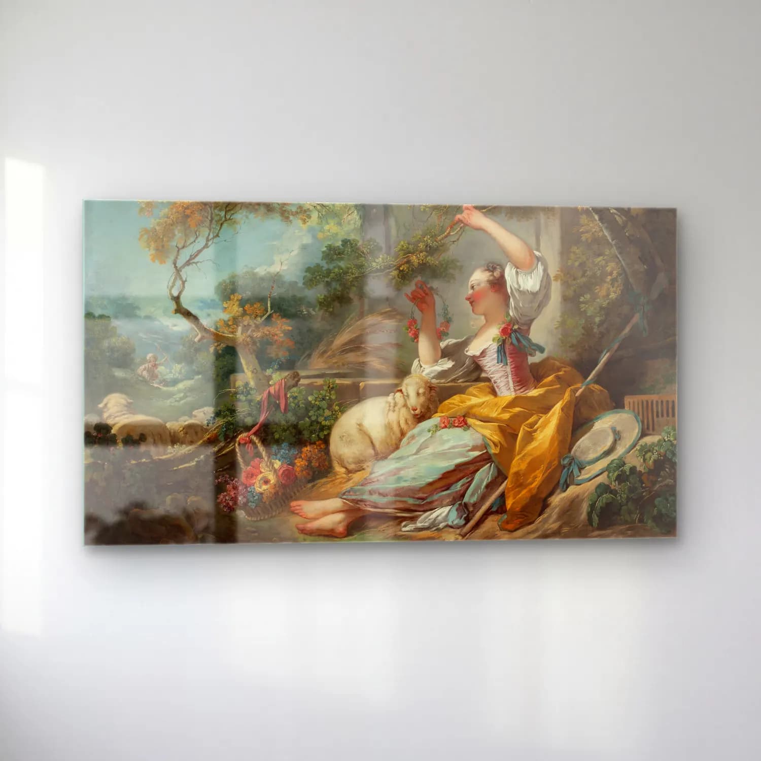 Jean-Honoré Fragonard – The Shepherdess cam tablo — sol açıdan görünüm