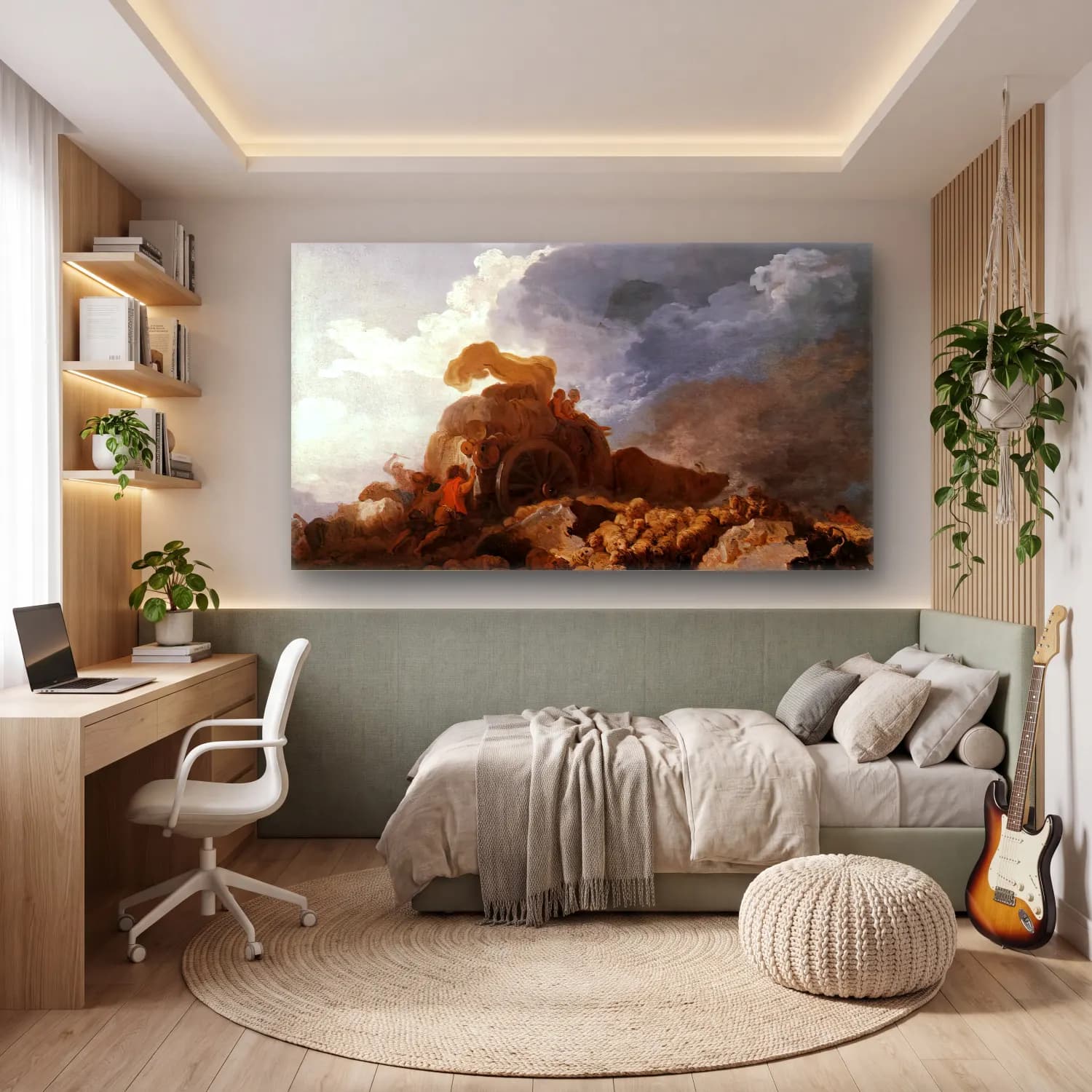 Jean-Honoré Fragonard – The Storm cam tablo — genç odasında