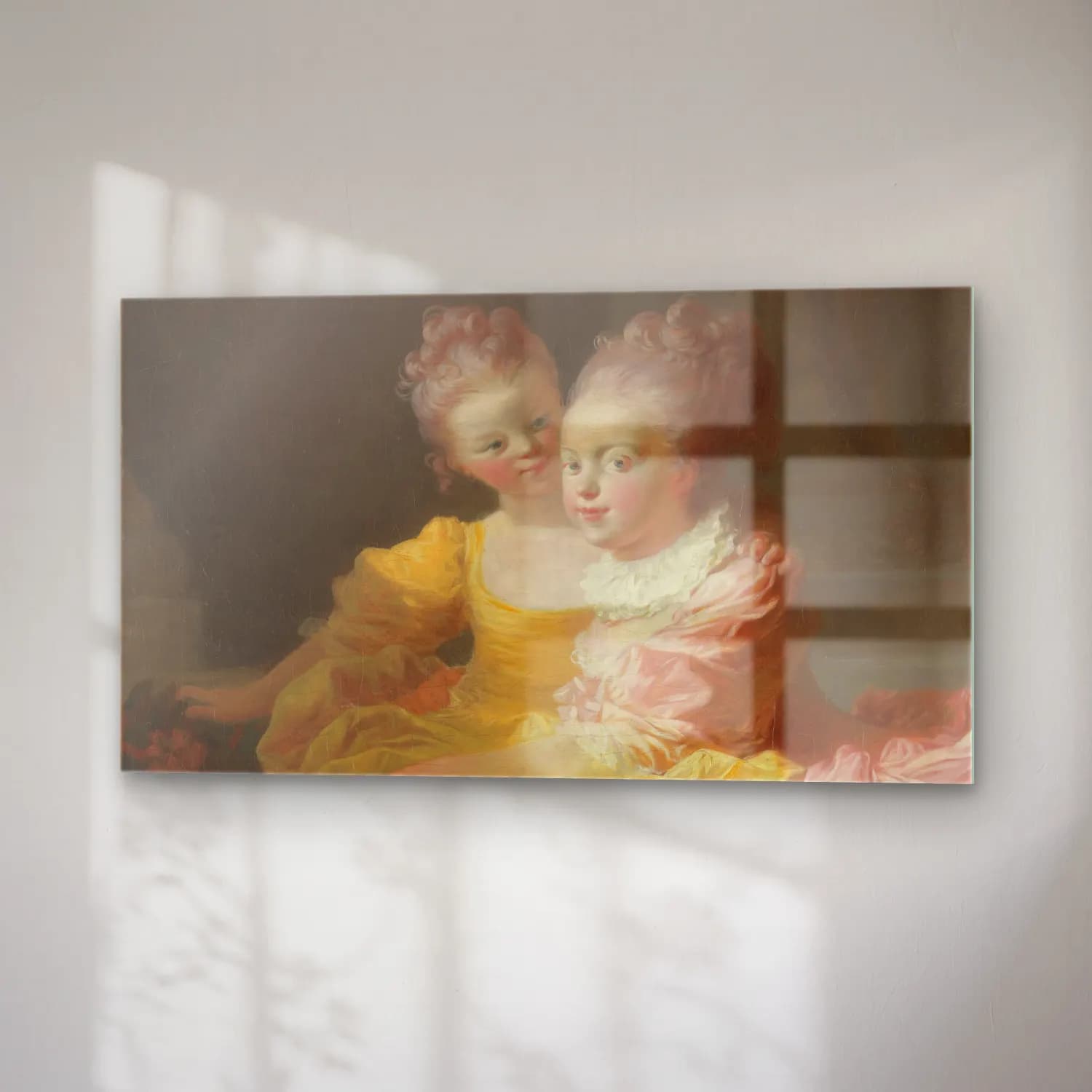 Jean-Honoré Fragonard – The Two Sisters cam tablo — sağ açıdan görünüm