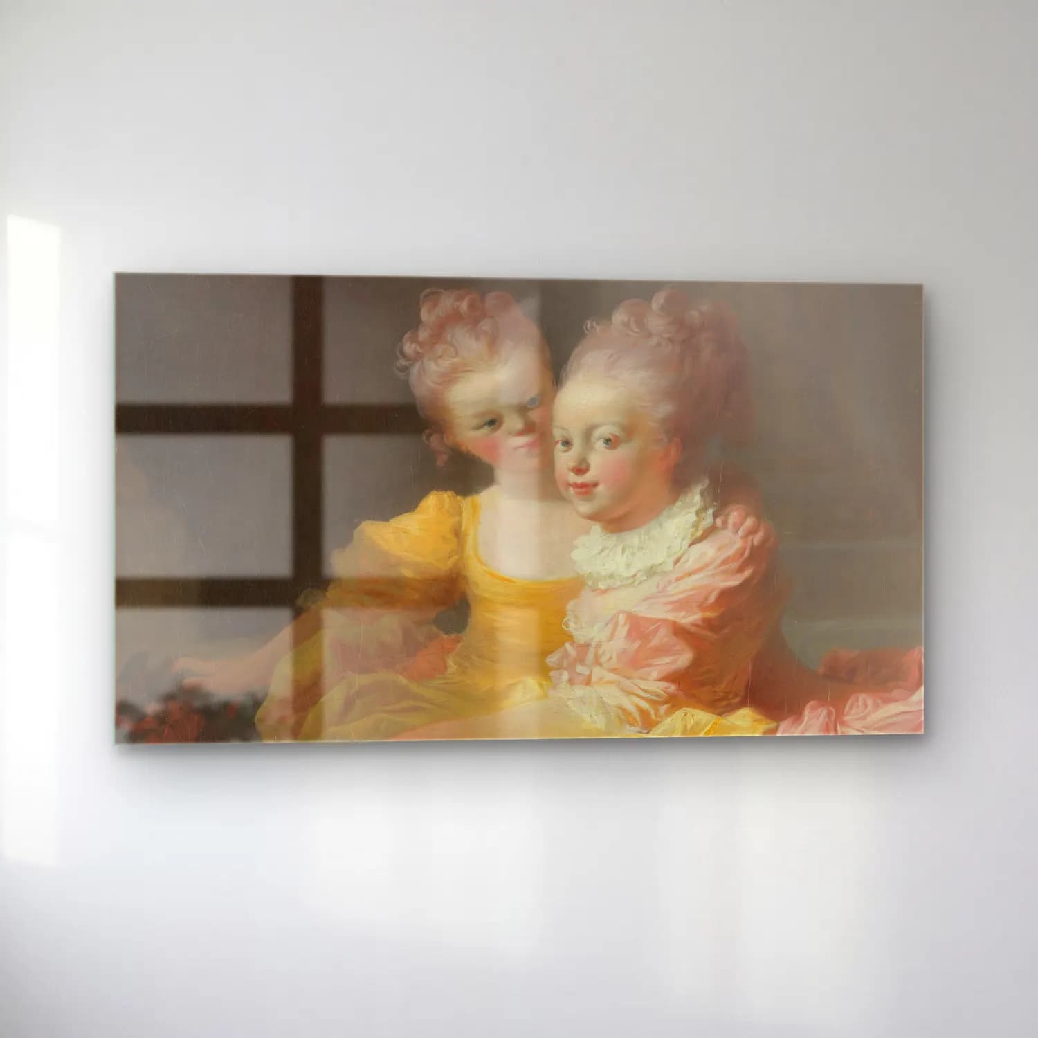 Jean-Honoré Fragonard – The Two Sisters cam tablo — sol açıdan görünüm