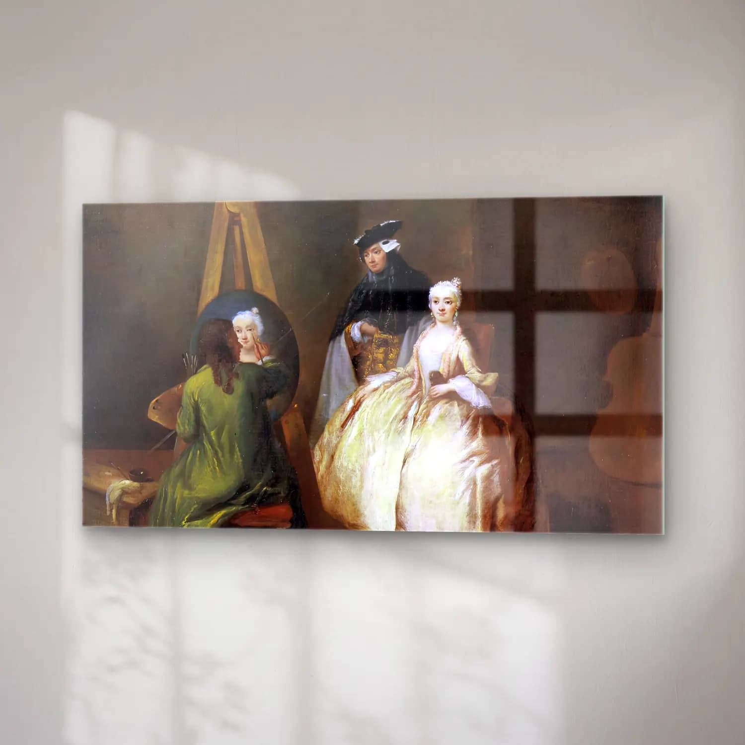 Pietro Longhi – Painter in his Studio cam tablo — sağ açıdan görünüm