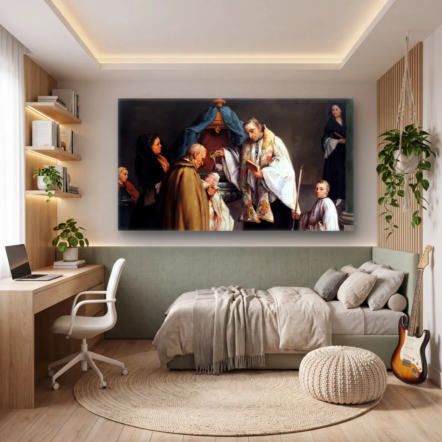 Pietro Longhi – The Baptism cam tablo — genç odasında