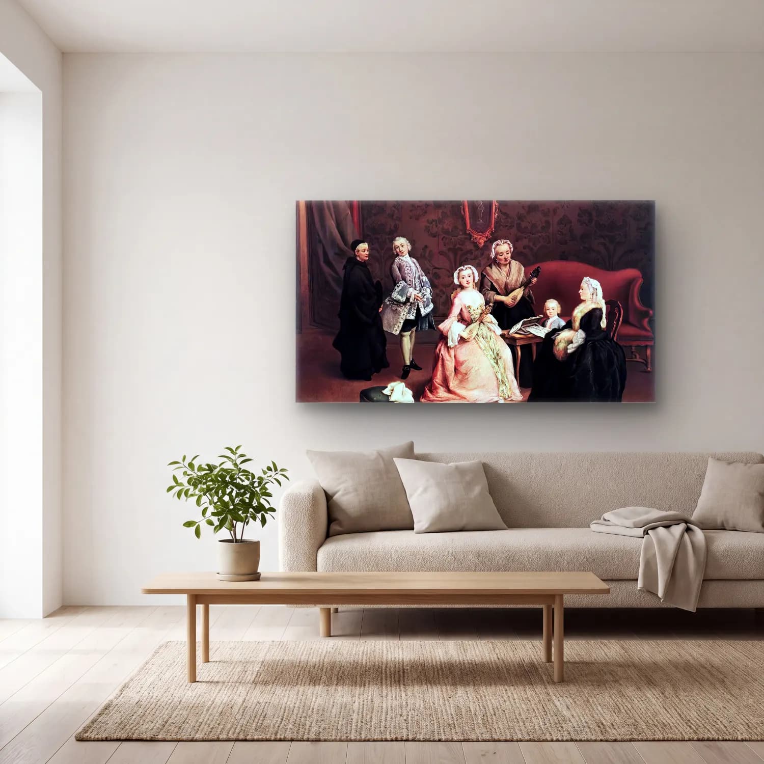 Pietro Longhi – The Little Concert cam tablo — açık renk salonda