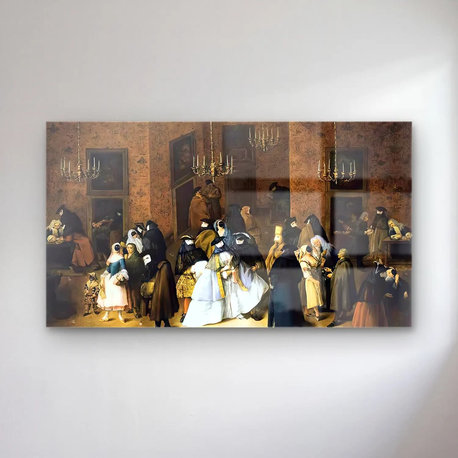 Pietro Longhi – The Ridotto in Venice cam tablo — Pietro Longhi – The Ridotto in Venice — yağlı boya dini sahne