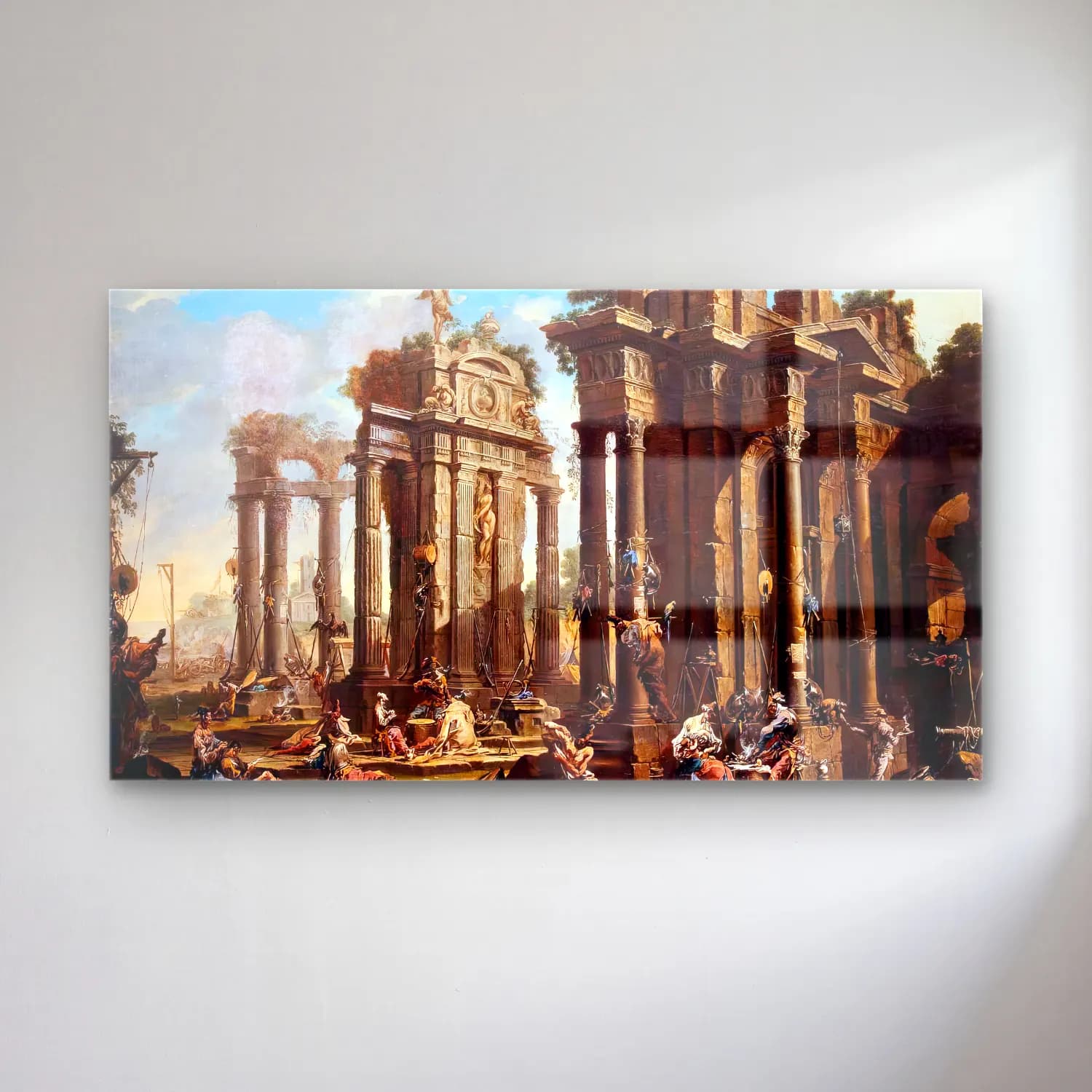 Alessandro Magnasco – Halt of the Brigands cam tablo — Alessandro Magnasco – Halt of the Brigands — yağlı boya antik kalıntılar