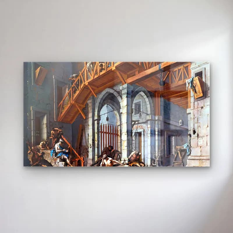 Alessandro Magnasco – Joseph Interprets the Dreams of the Pharaoh s Servants… cam tablo — Alessandro Magnasco – Joseph Interprets the Dreams of the Pharaoh s Servants… — vintage savaş sahnesi