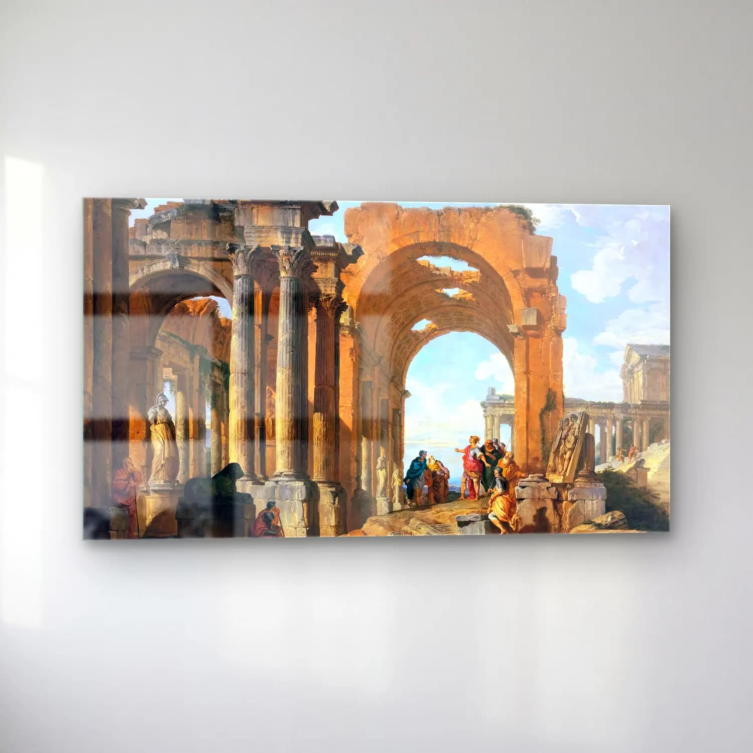 Giovanni Paolo Pannini – Architectural Capriccio cam tablo — sol açıdan görünüm
