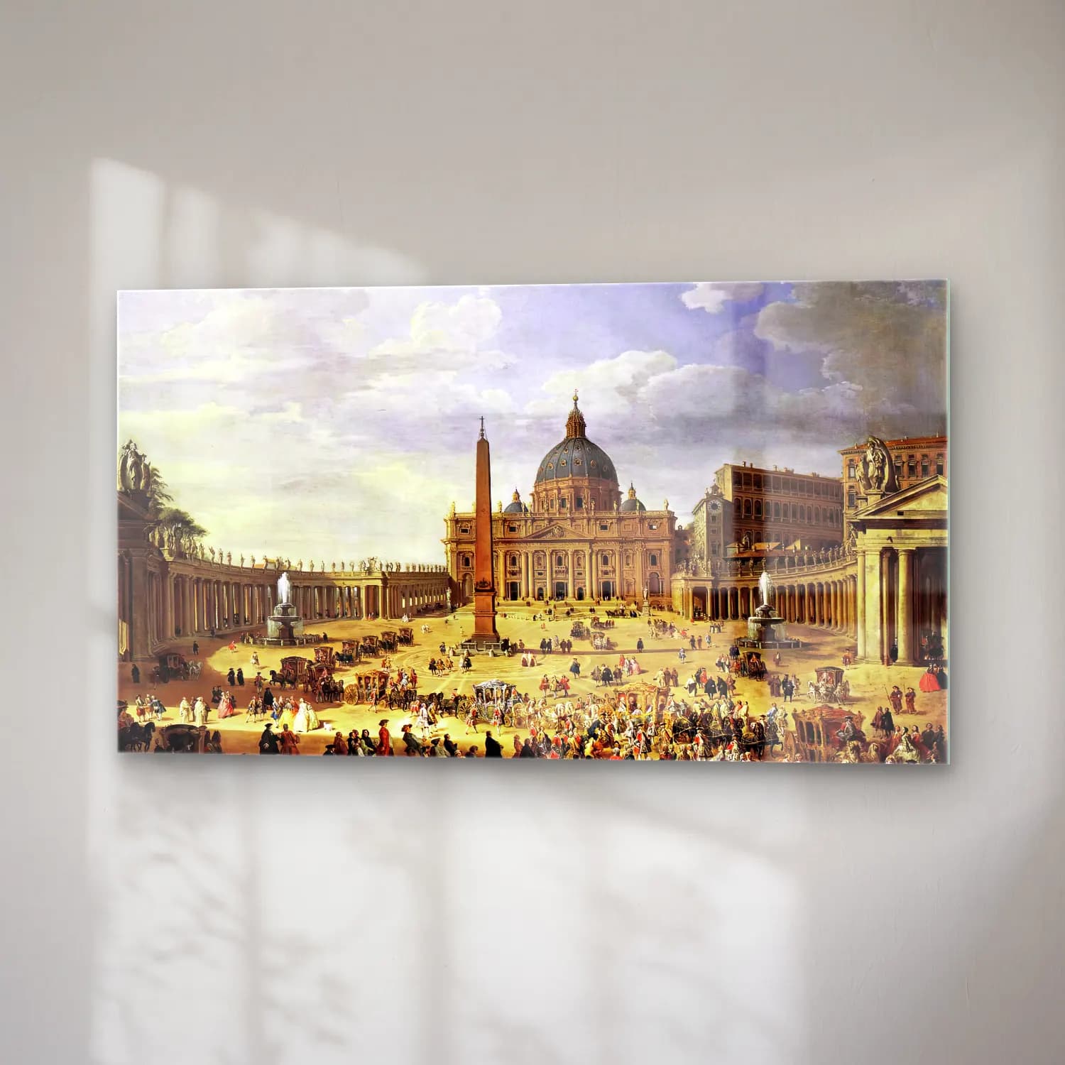 Giovanni Paolo Pannini – Departure of the Duc de Choiseul from the Piazza di San… cam tablo — sağ açıdan görünüm