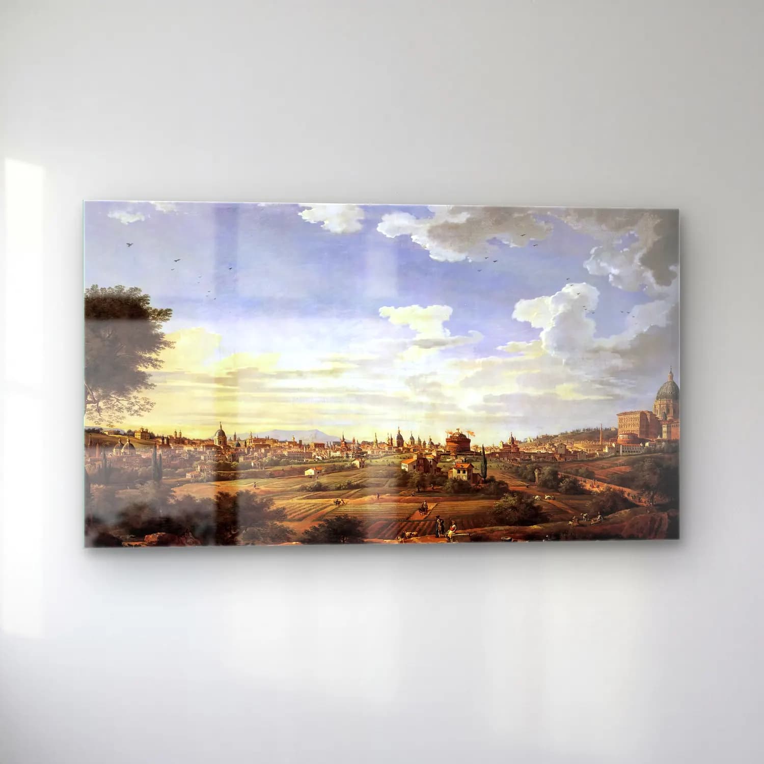 Giovanni Paolo Pannini – View of Rome from Mt. Mario, in the Southeast cam tablo — sol açıdan görünüm