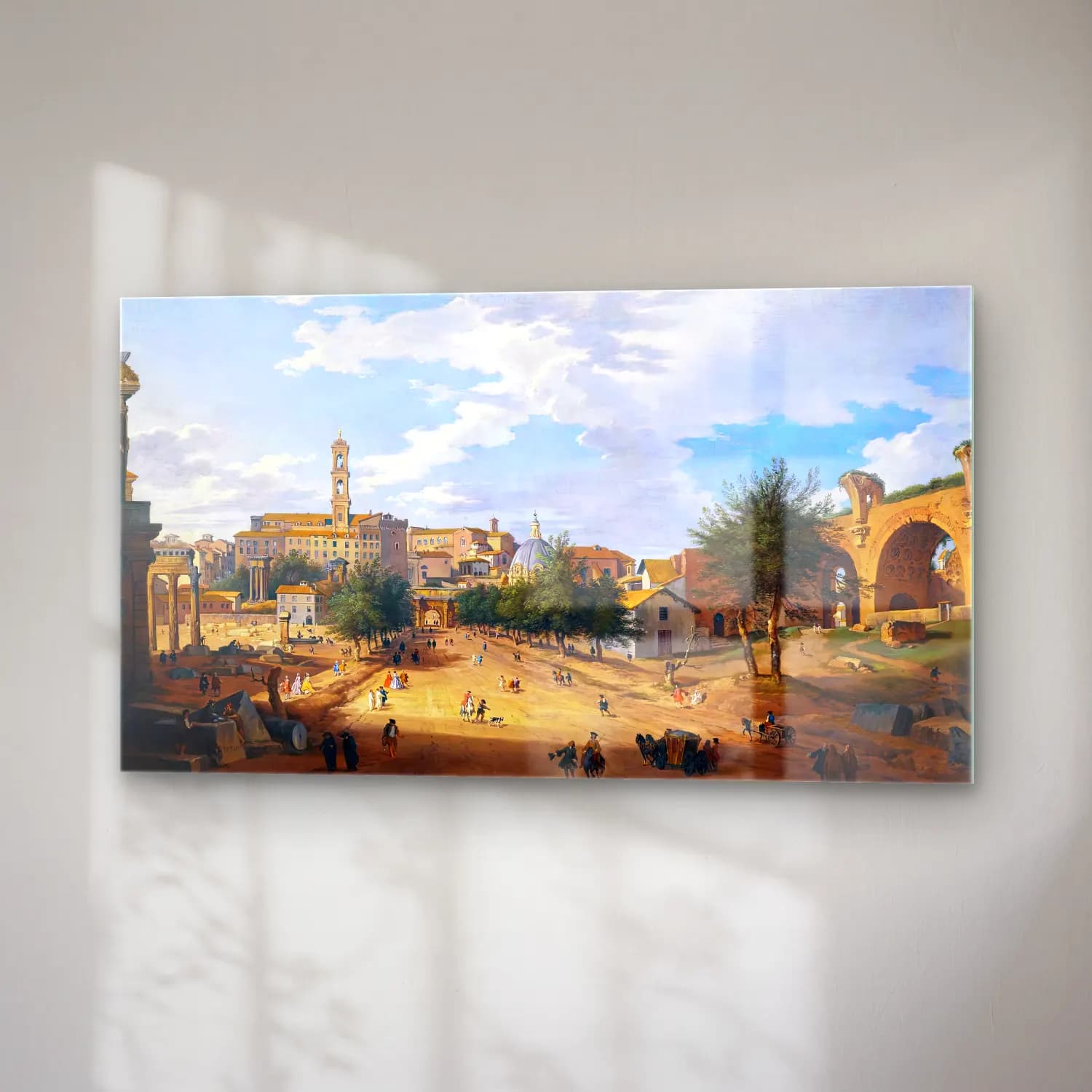 Giovanni Paolo Pannini – View of the Forum Looking towards the Capitol cam tablo — sağ açıdan görünüm