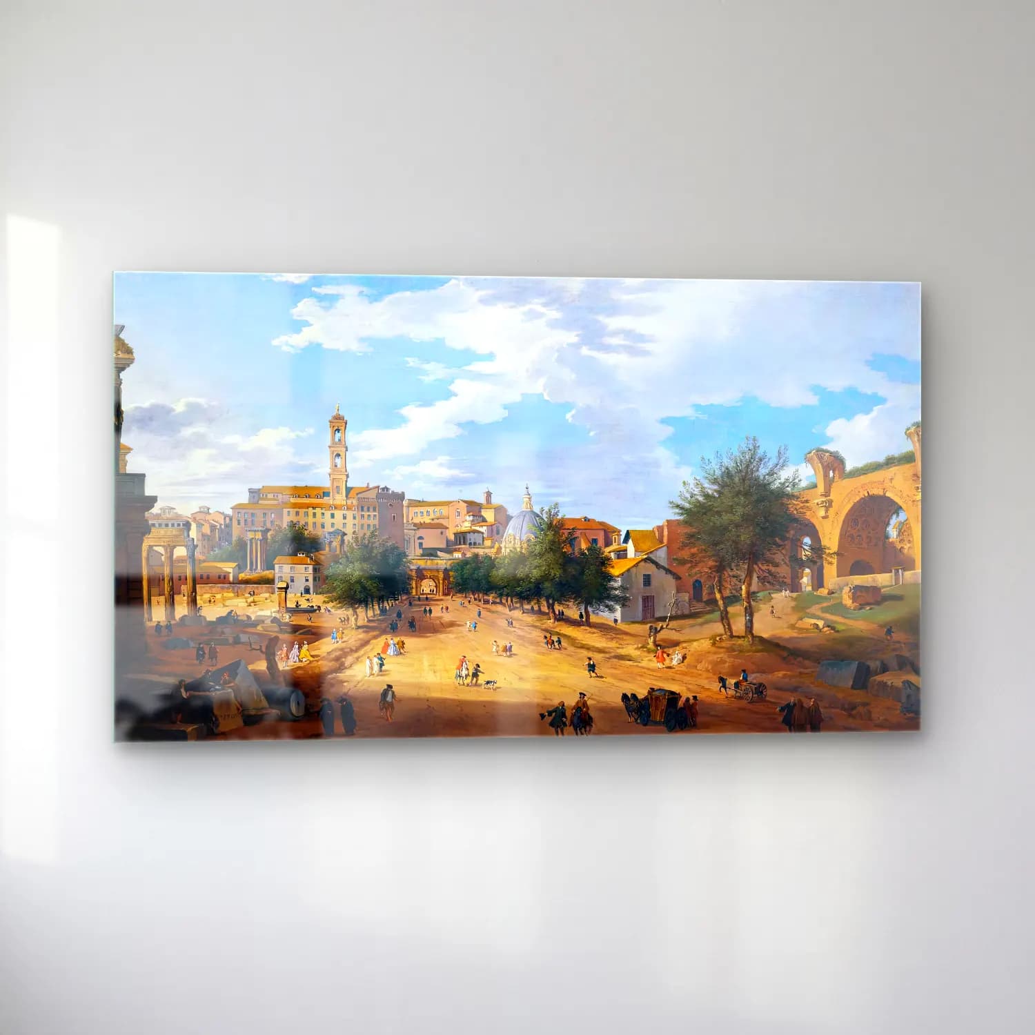 Giovanni Paolo Pannini – View of the Forum Looking towards the Capitol cam tablo — sol açıdan görünüm