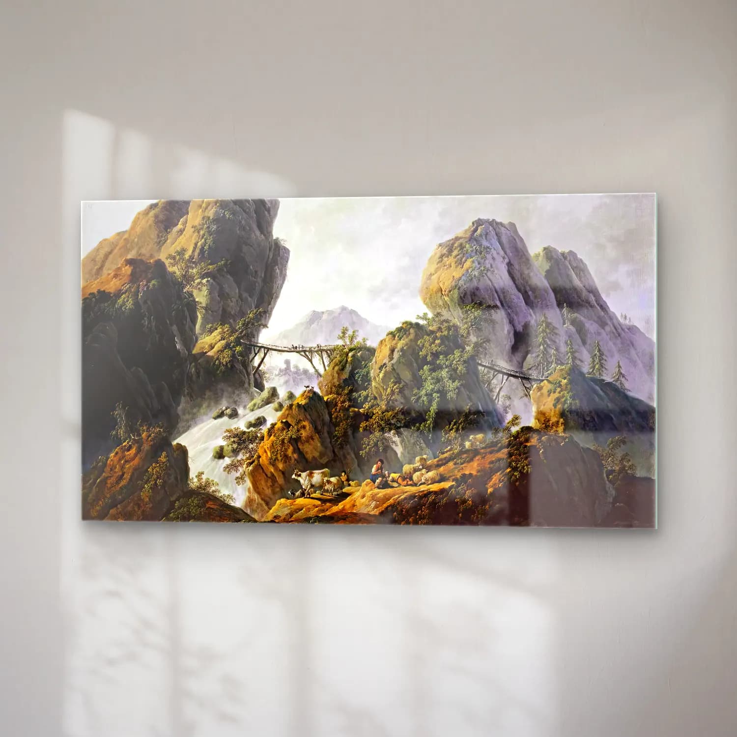 Jean-Baptiste Pillement – Mountainous Landscape cam tablo — sağ açıdan görünüm