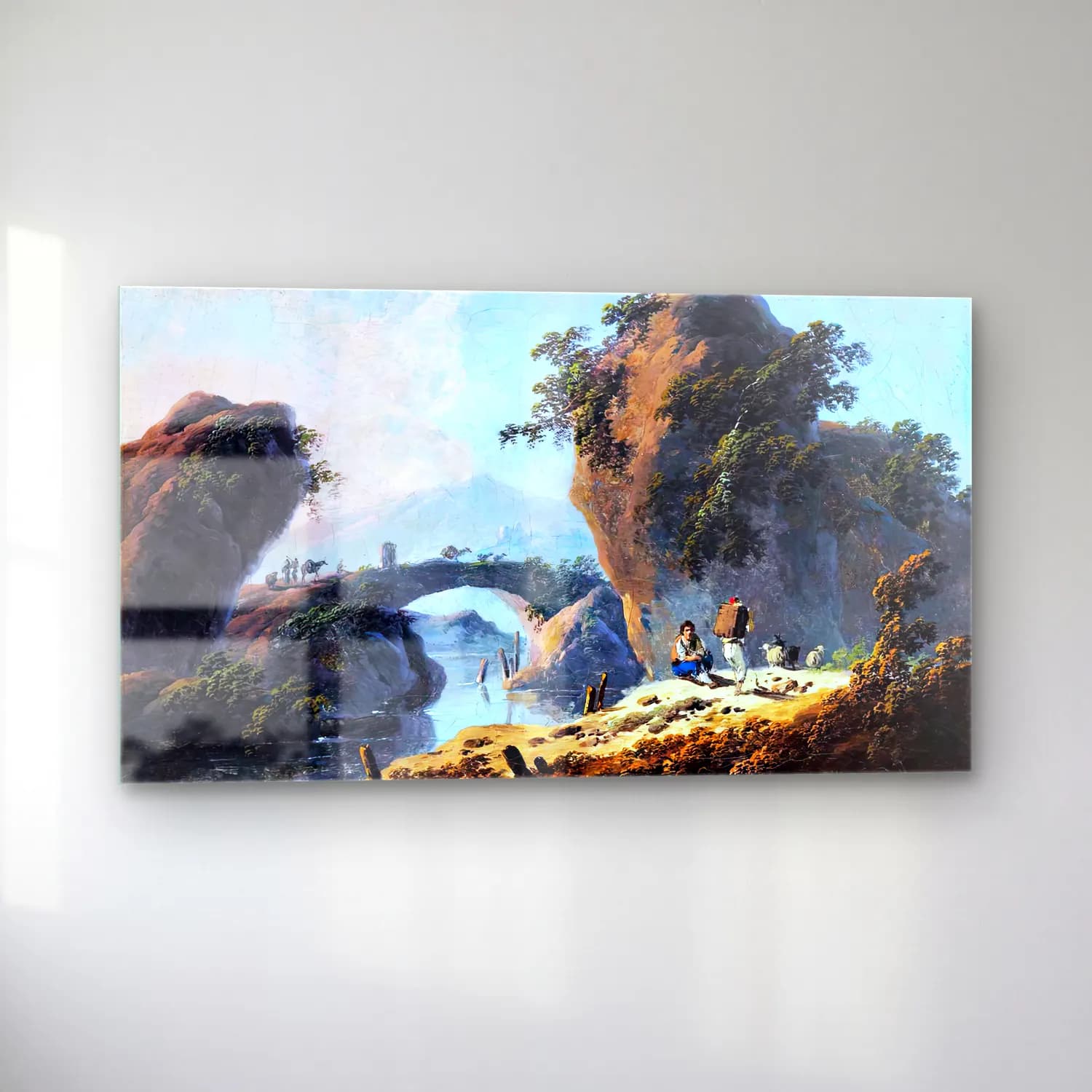 Jean-Baptiste Pillement – River Landscape cam tablo — sol açıdan görünüm