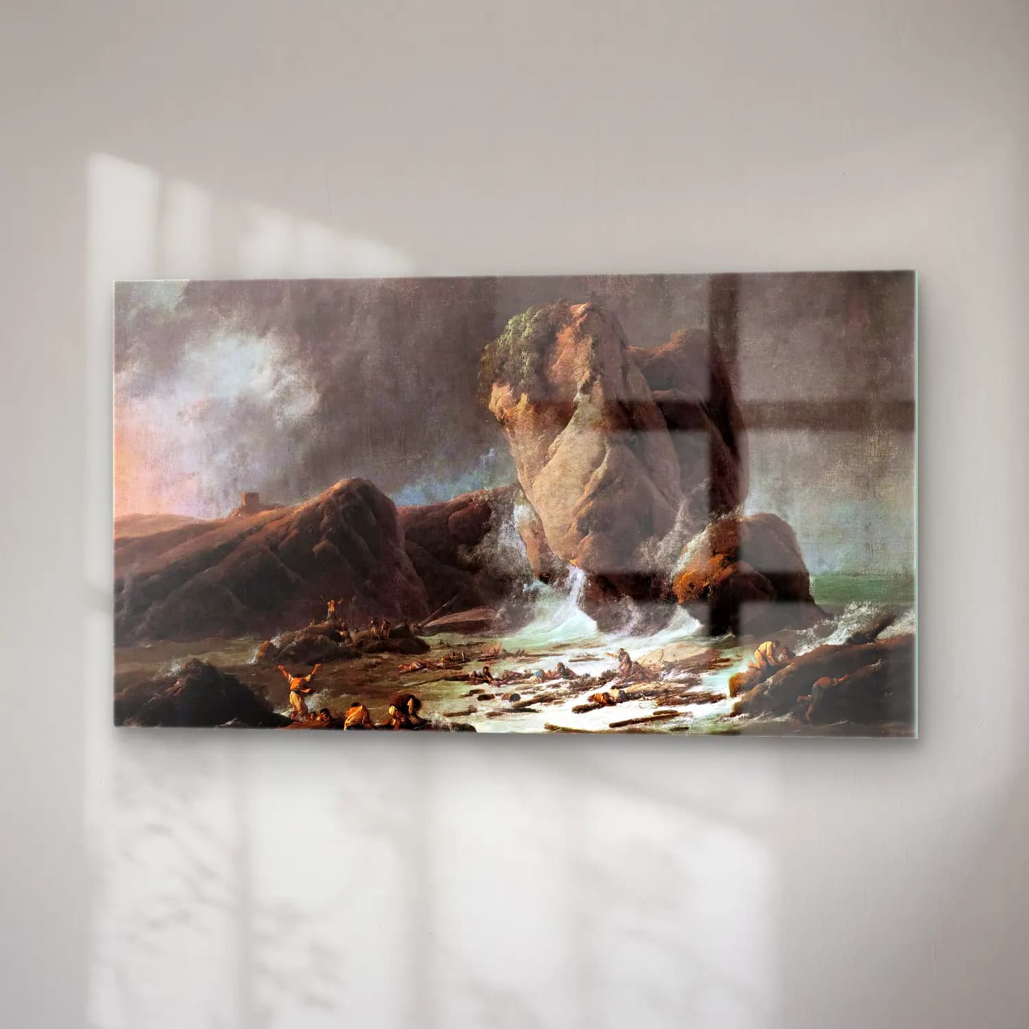 Jean-Baptiste Pillement – Shipwrecked Sailors Coming Ashore cam tablo — sağ açıdan görünüm