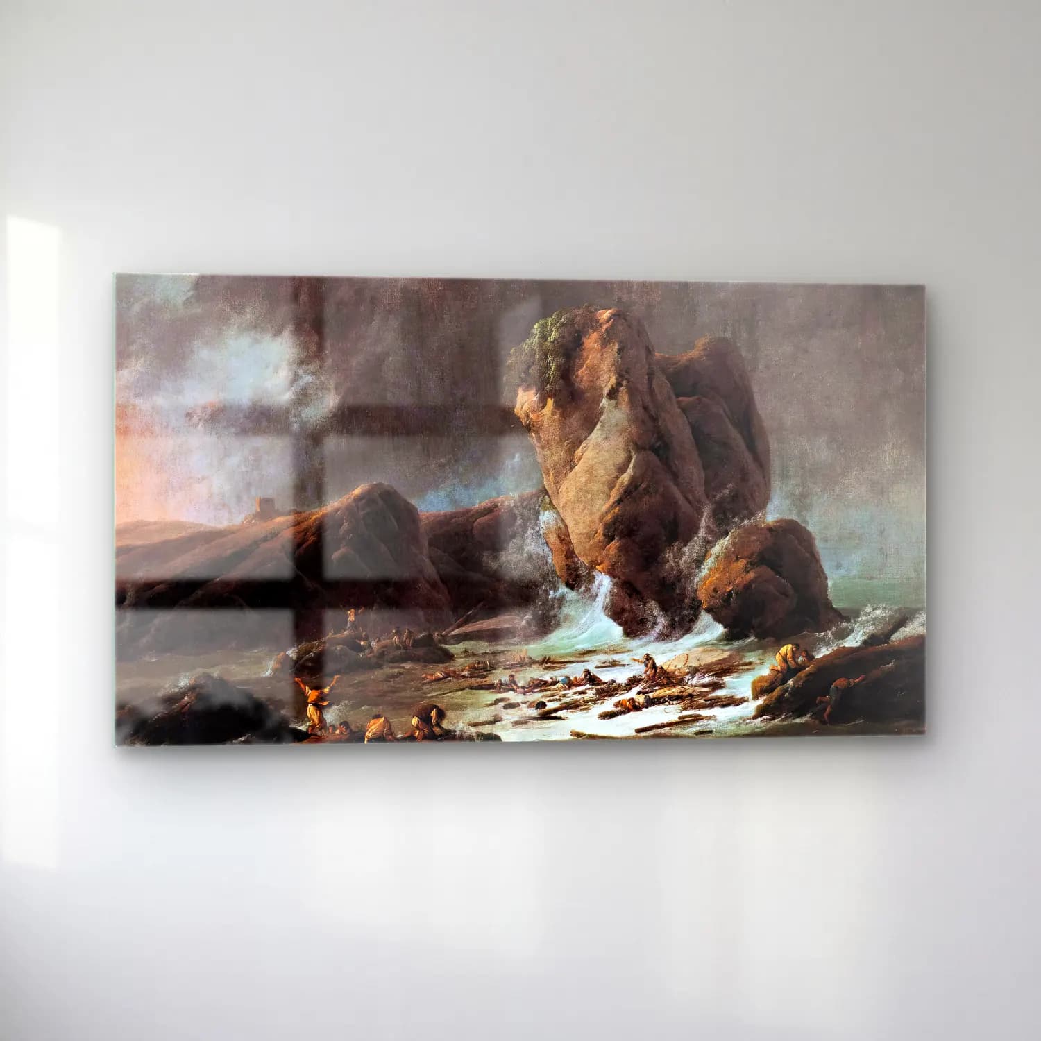 Jean-Baptiste Pillement – Shipwrecked Sailors Coming Ashore cam tablo — sol açıdan görünüm