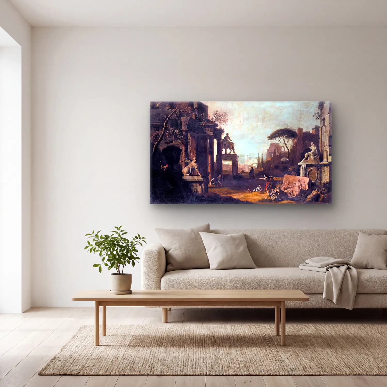 Marco Ricci – Architectural Capriccio cam tablo — açık renk salonda